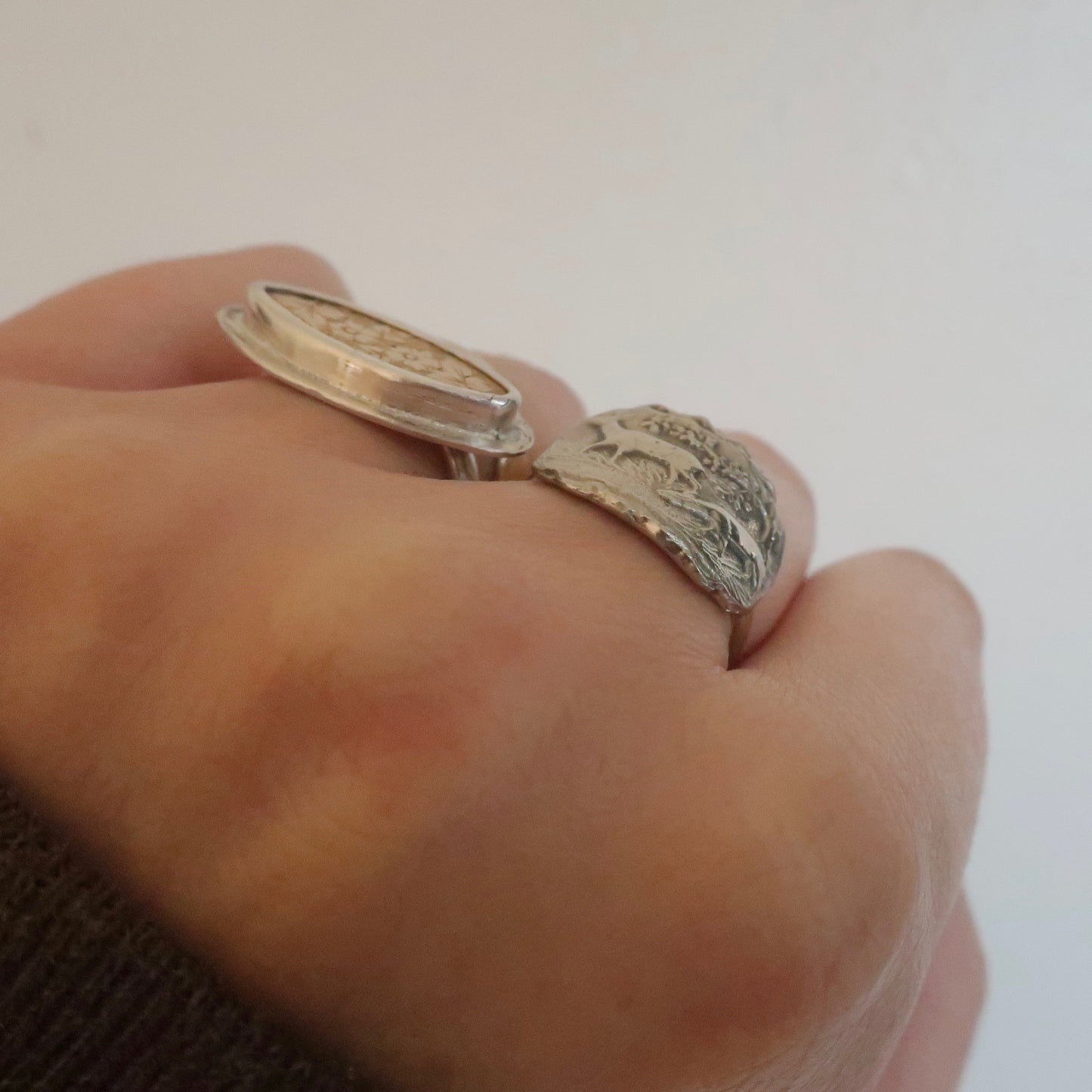 Antique Inspired Norwegian Cufflink Ring