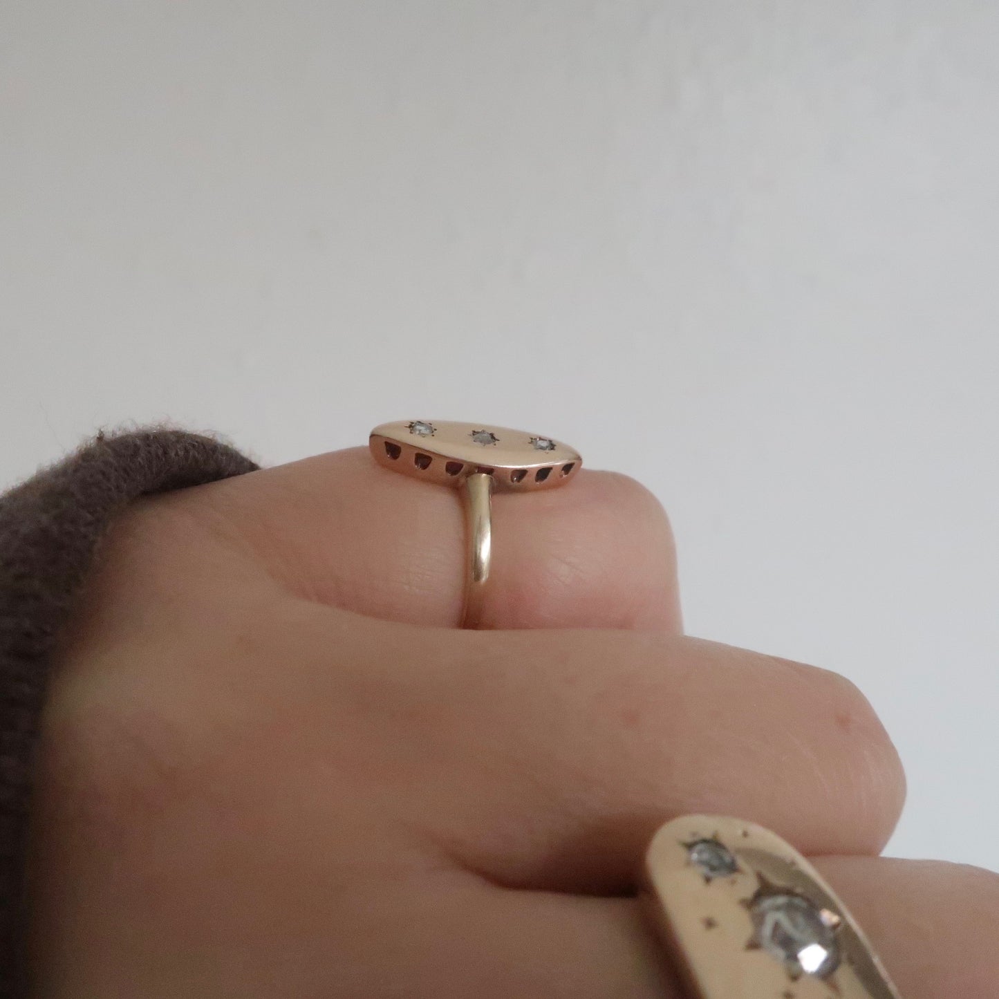 Antique Victorian Gypsy Set Diamond Ring