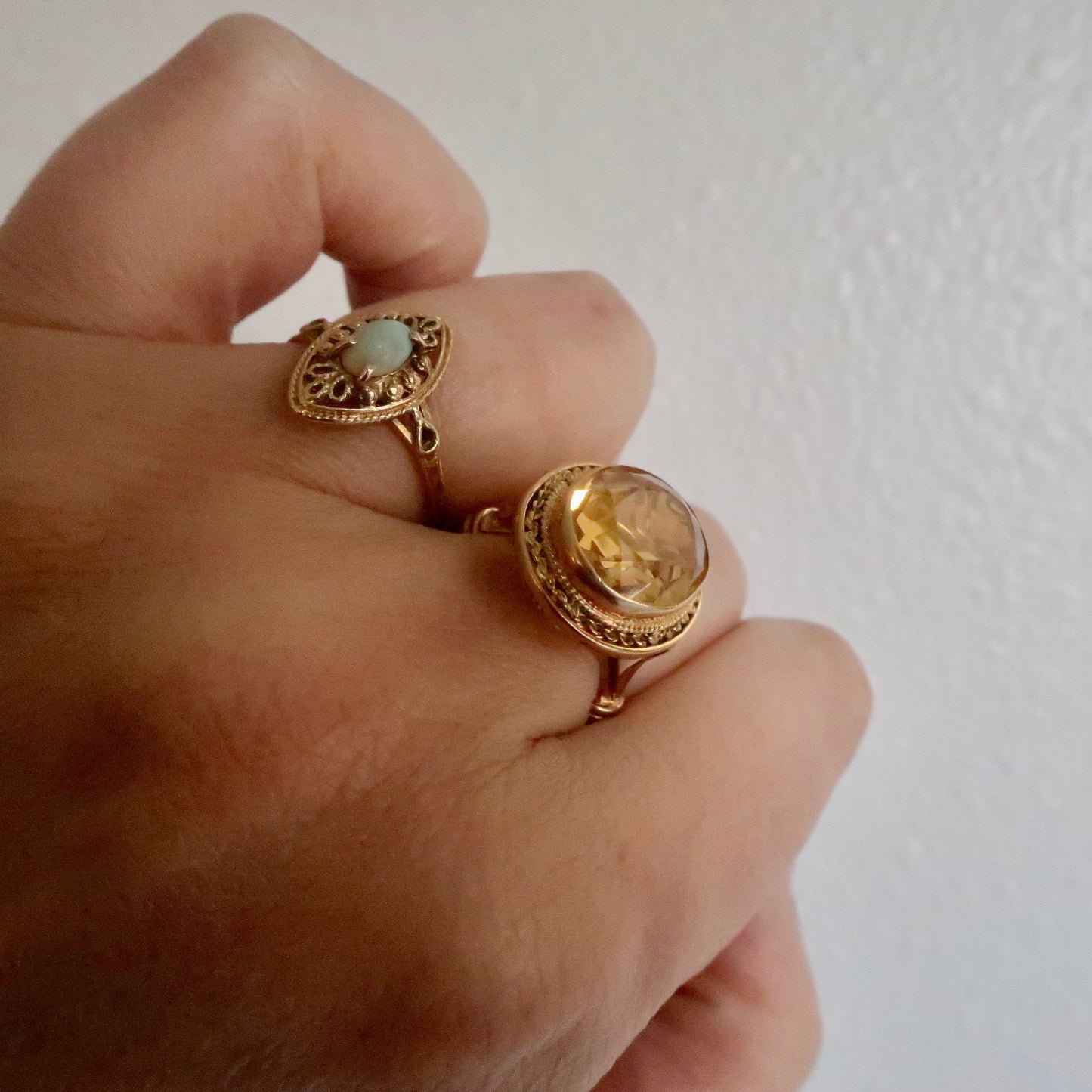 Vintage 18kt Citrine Ring