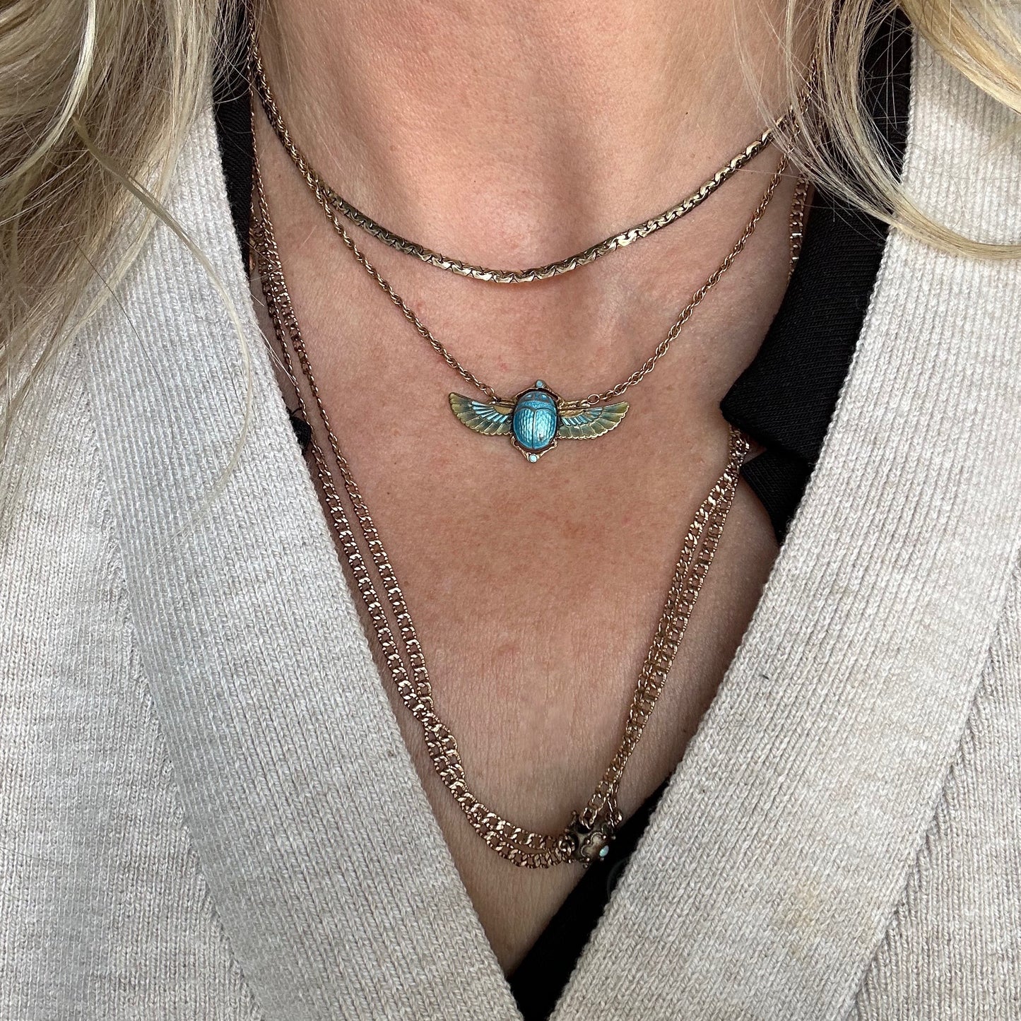 Egyptian Revival Pendant Necklace
