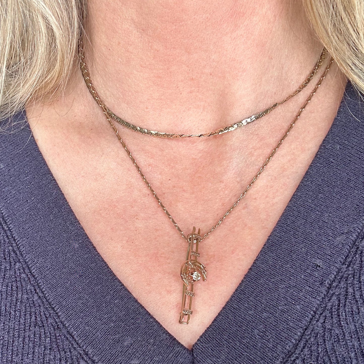 Antique Victorian Fancy Linked 9ct Chain