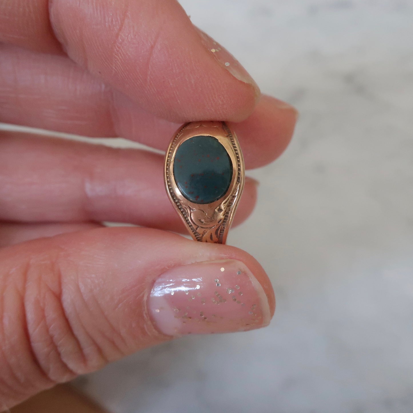 Vintage BloodStone Ring