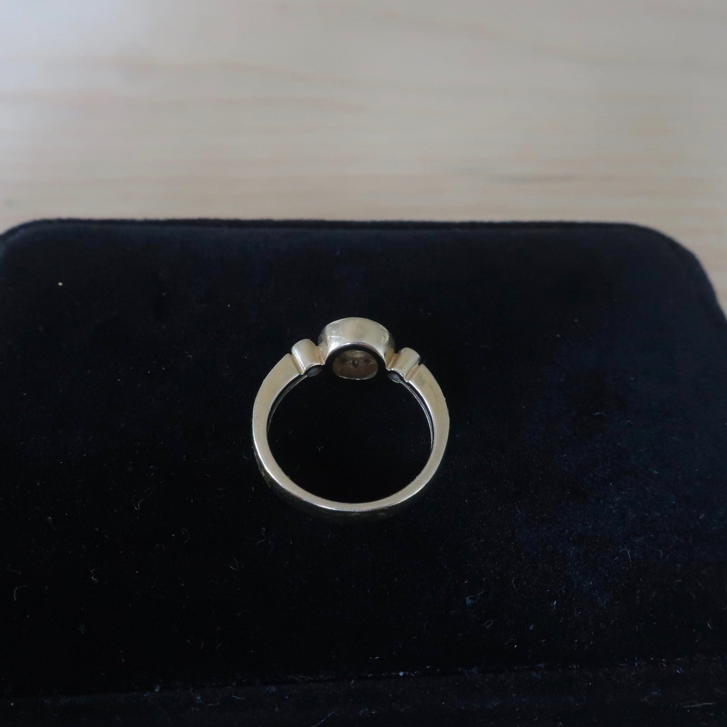 Bezel Set Diamond Halo Ring