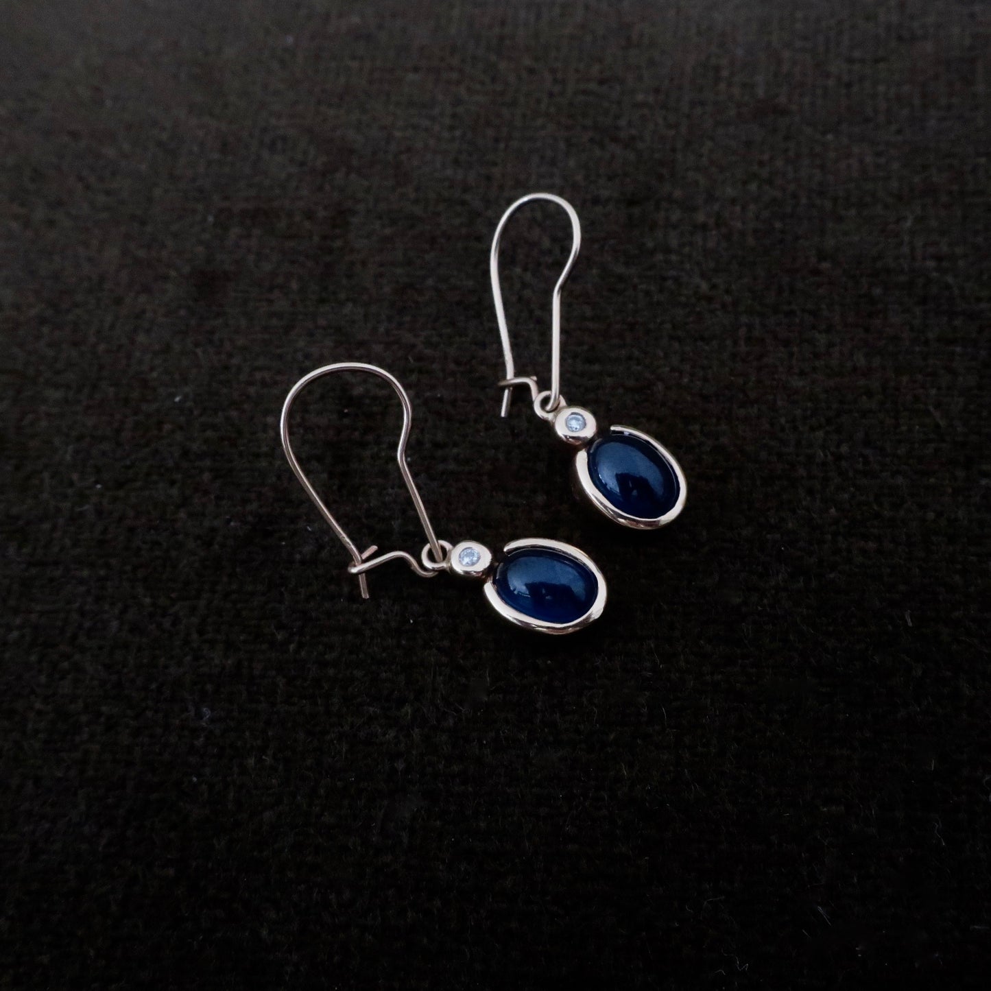 Sapphire and Diamond Drop Earrings