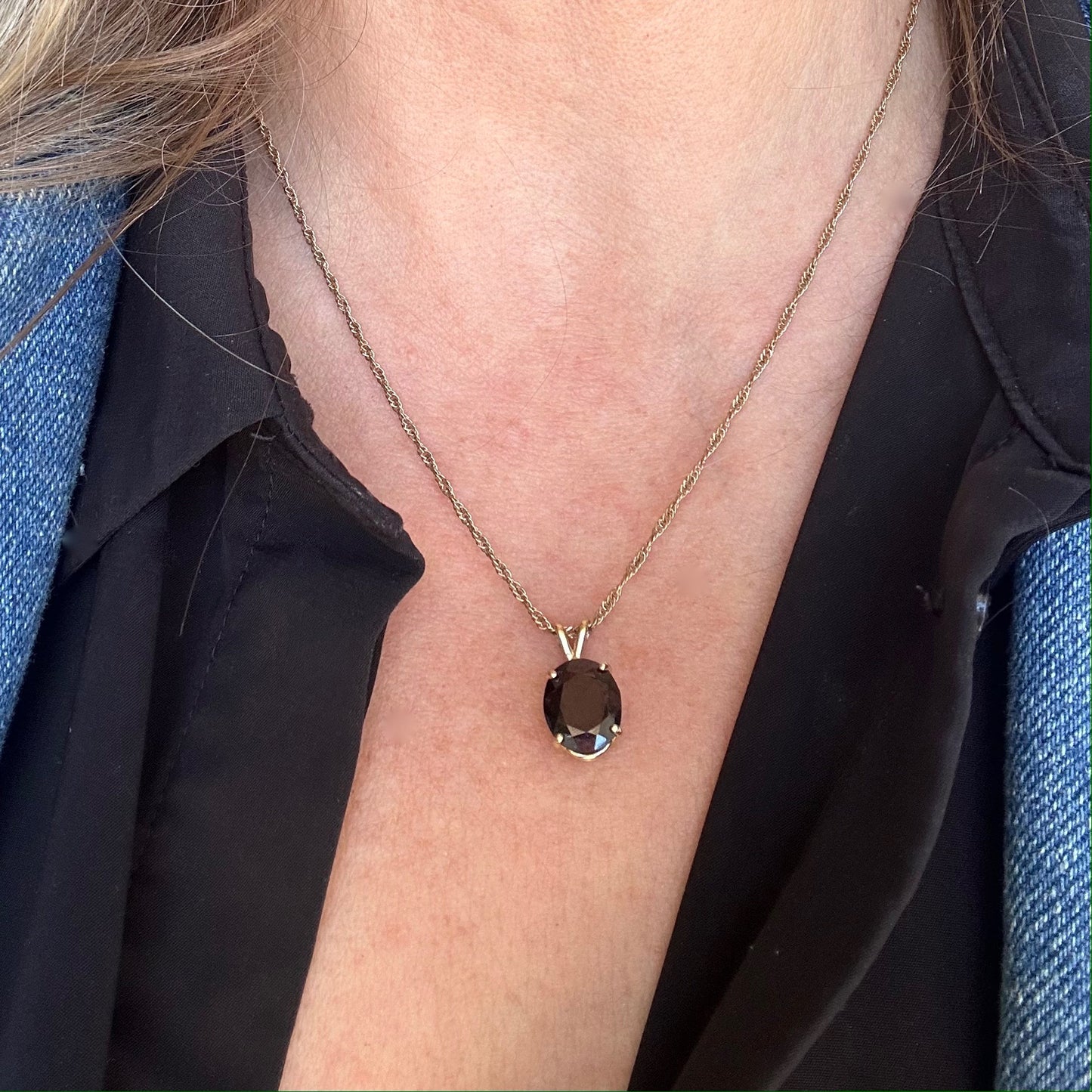 Vintage Garnet Solidaire Pendant