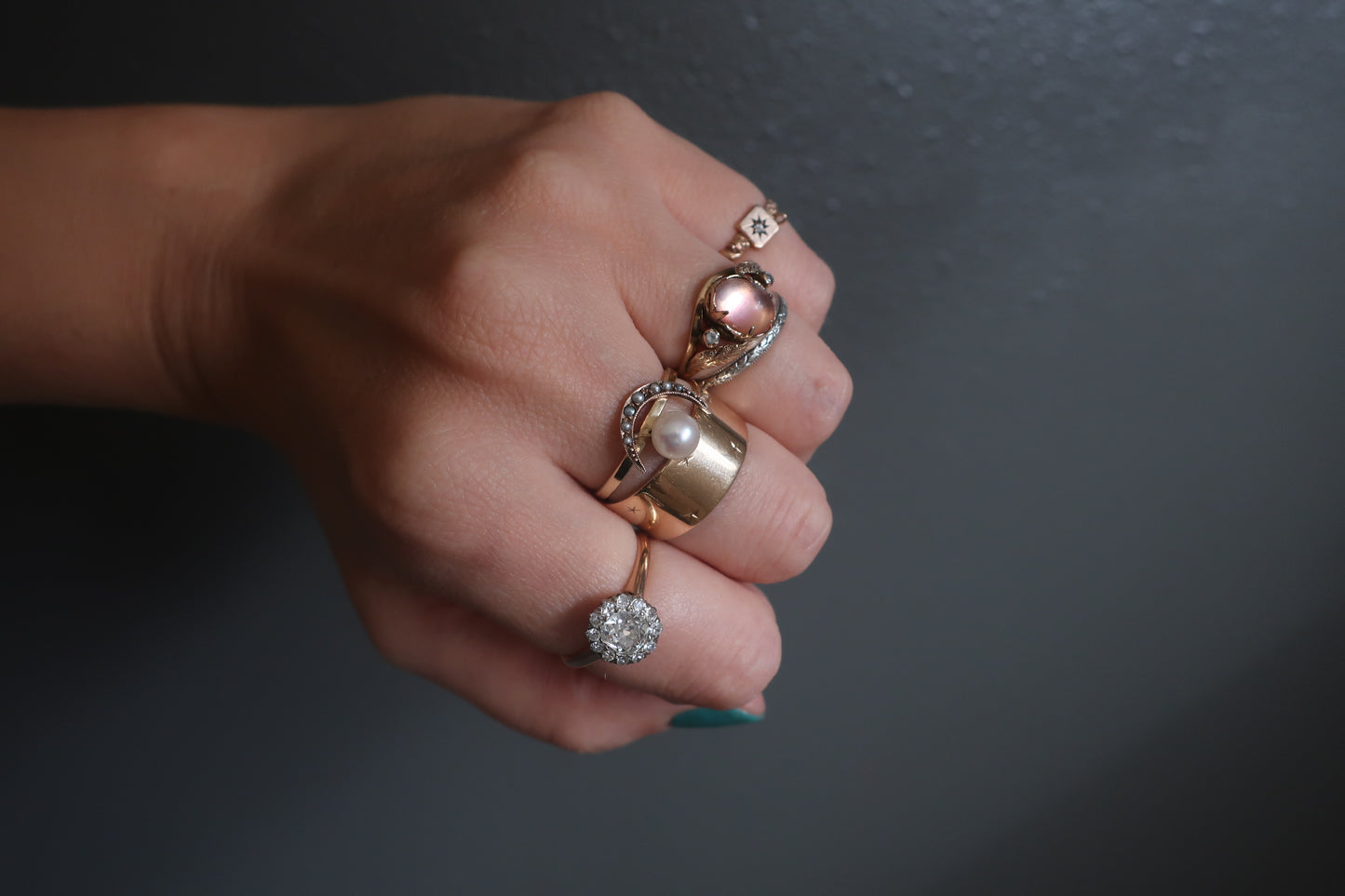 Antique Victorian Coral Cameo Ring
