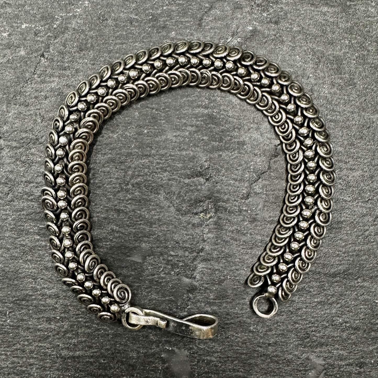 Antique and Vintage Sterling Book Chain Bracelet