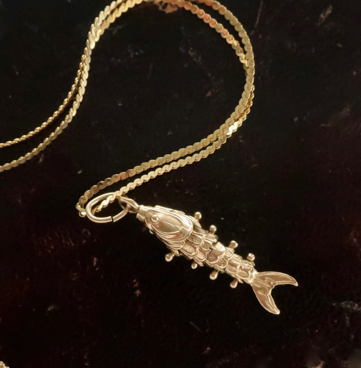 Vintage Gold Fish Necklace
