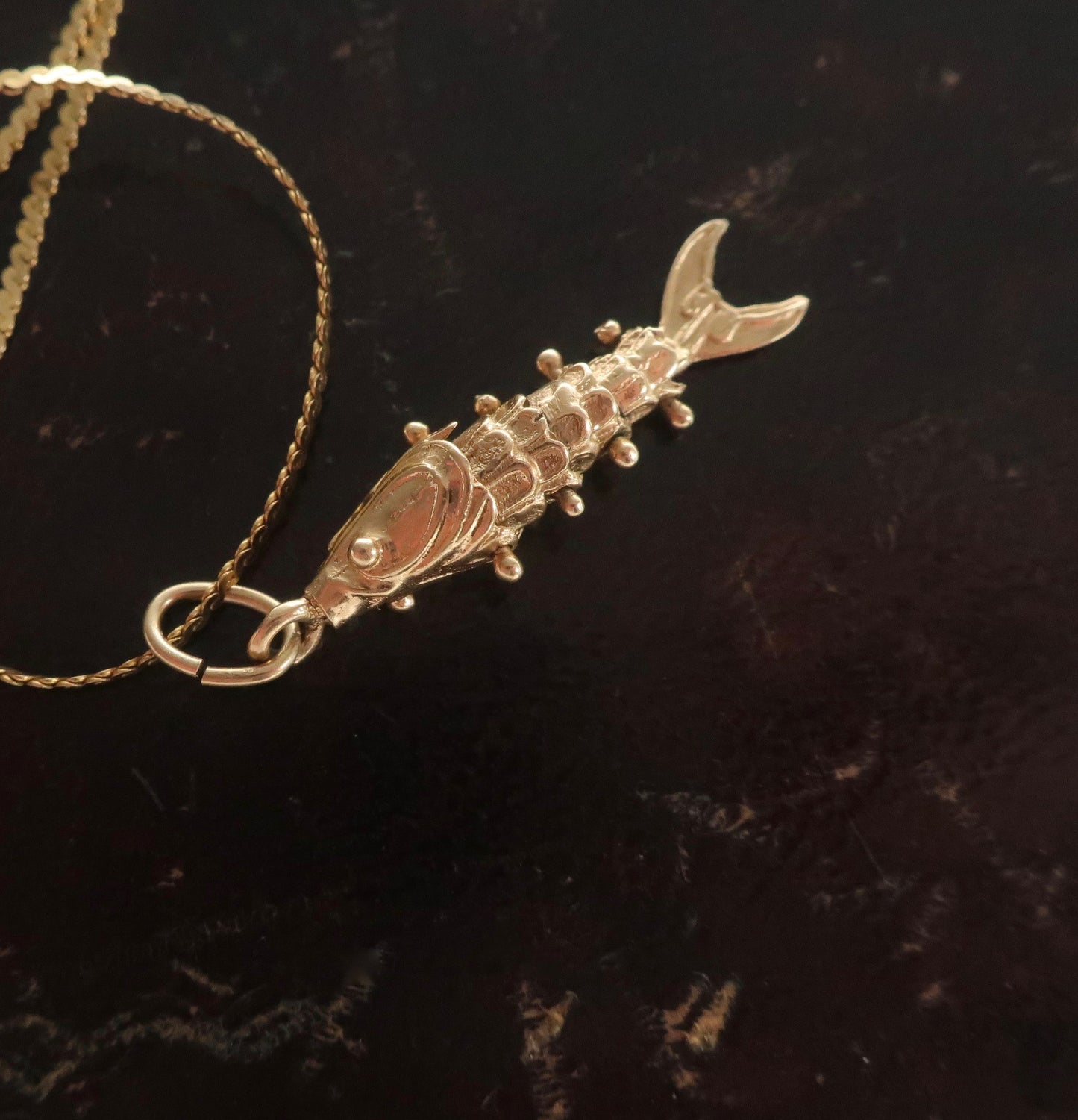 Vintage Gold Fish Necklace