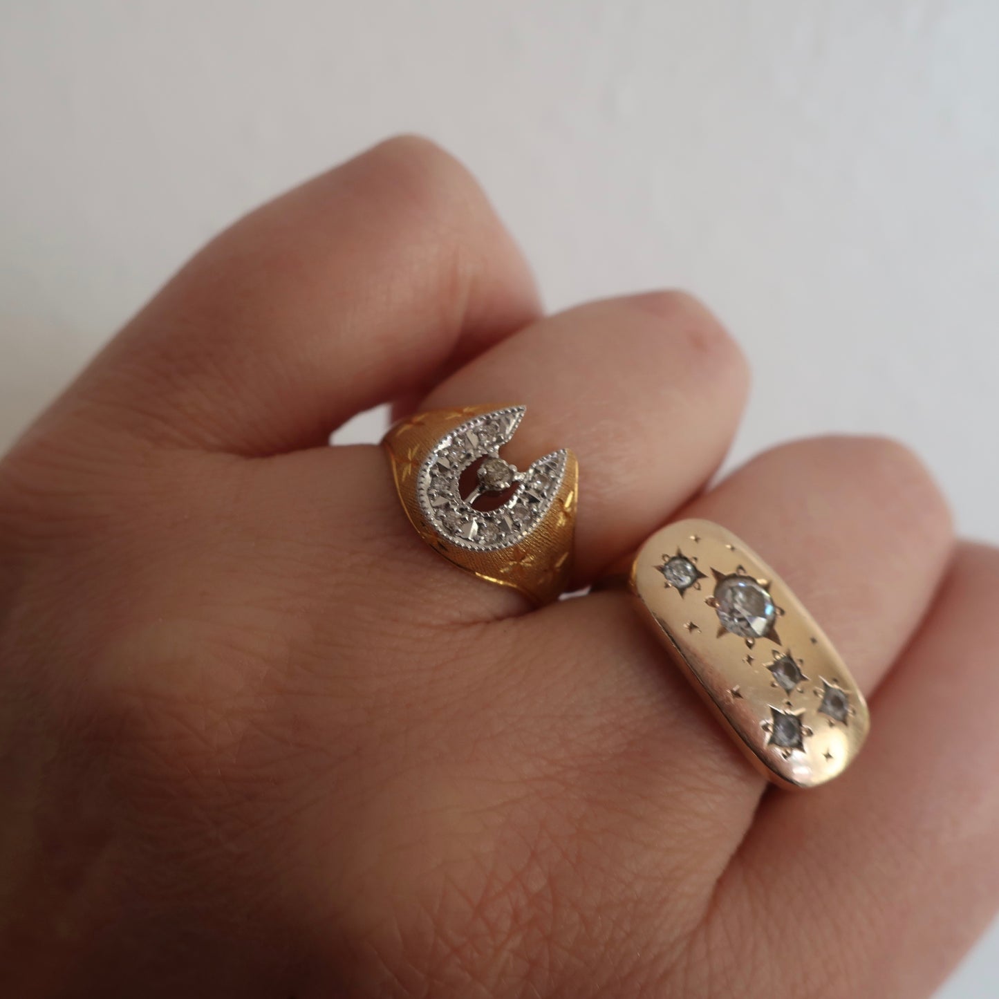 Vintage Diamond Horse Shoe Ring