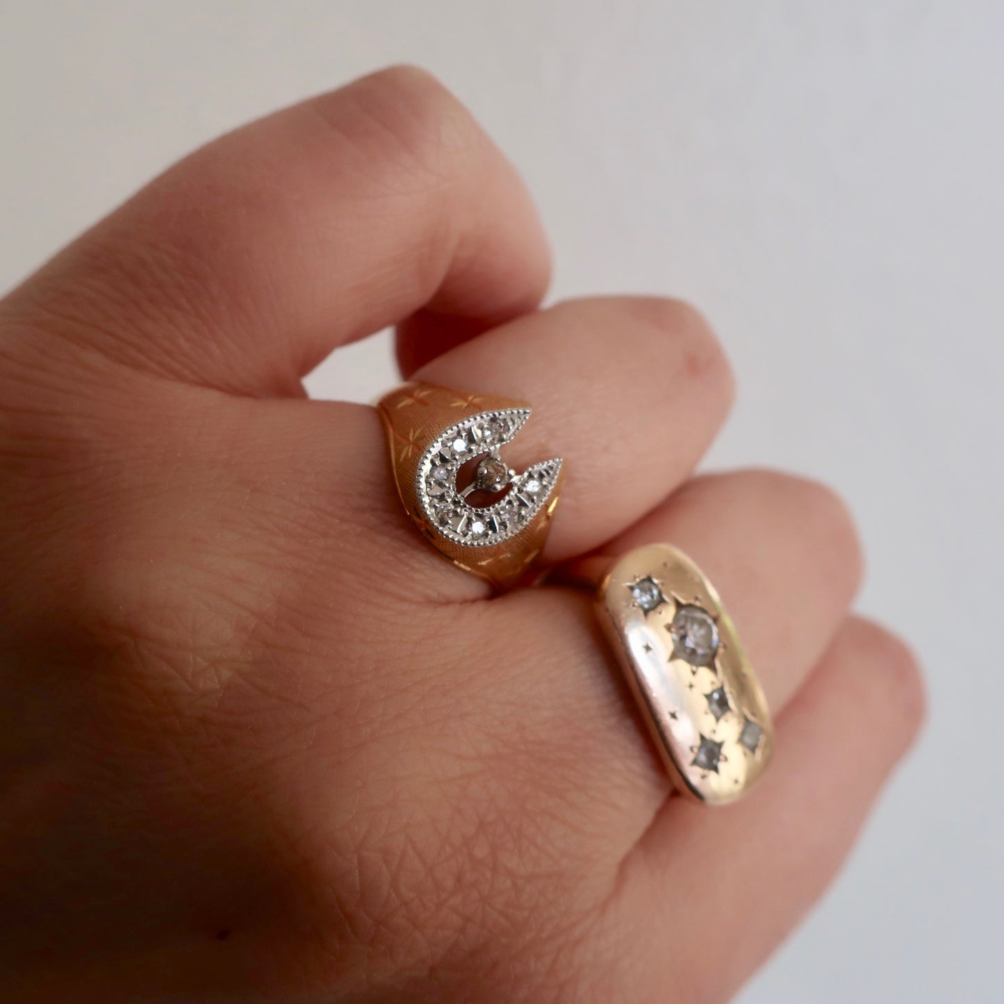 Vintage Diamond Horse Shoe Ring