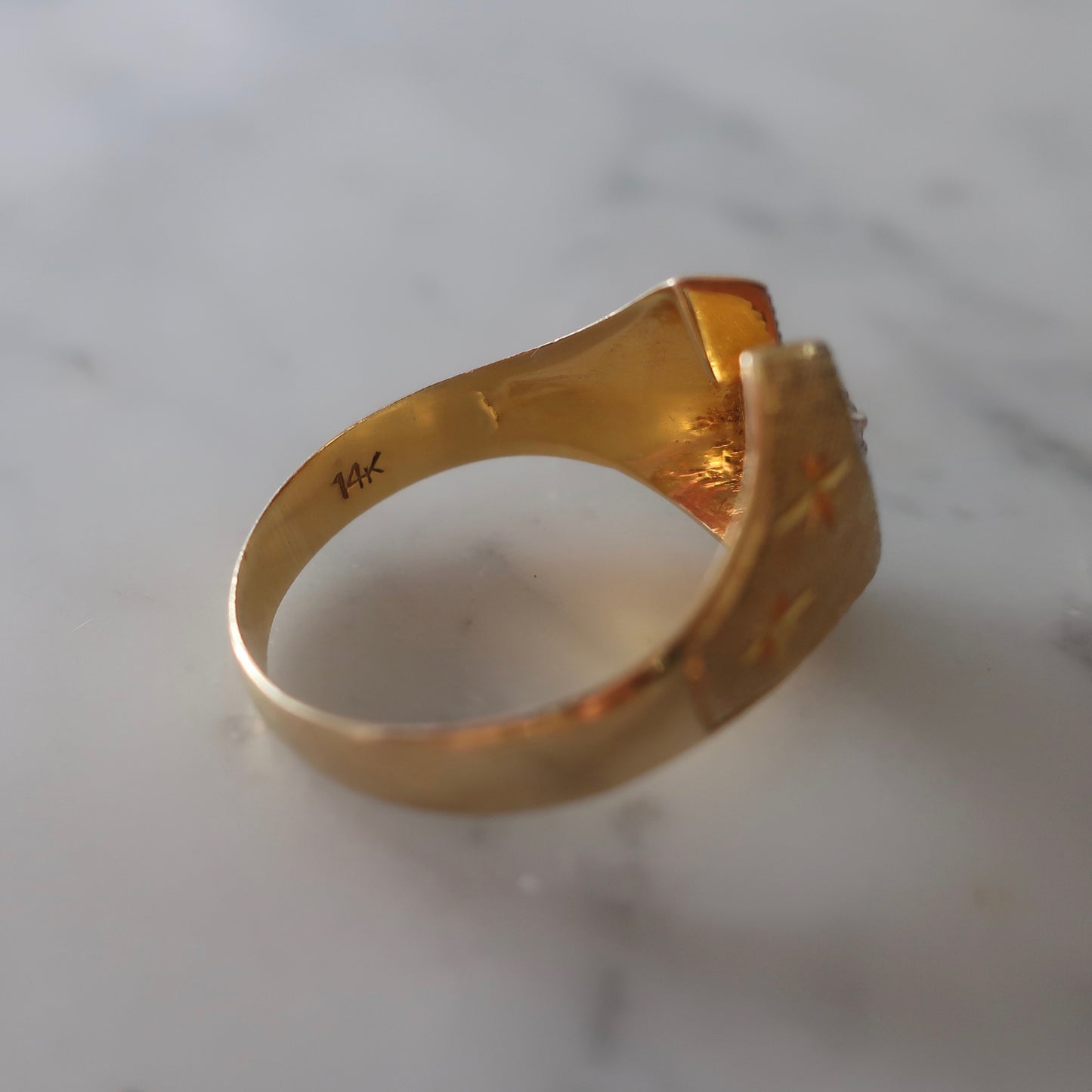 Vintage Diamond Horse Shoe Ring