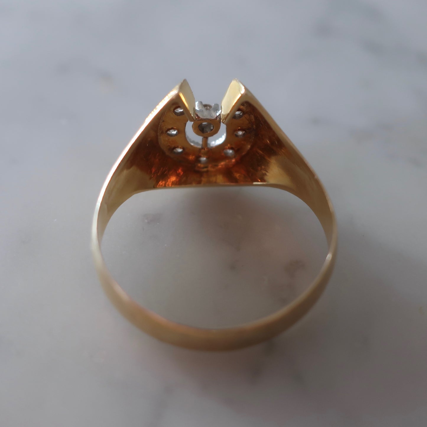 Vintage Diamond Horse Shoe Ring