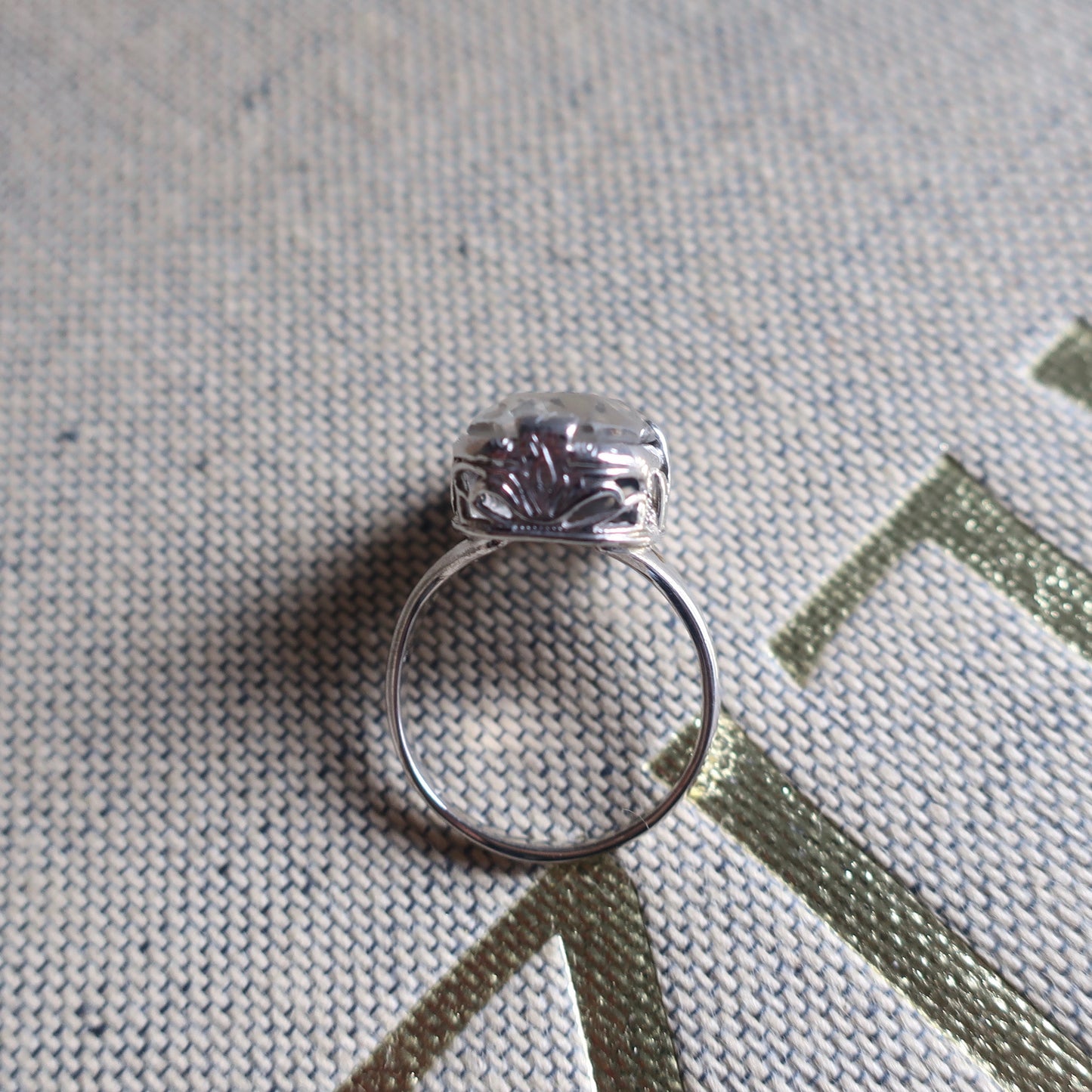 Art Deco Rock Crystal Diamond Ring