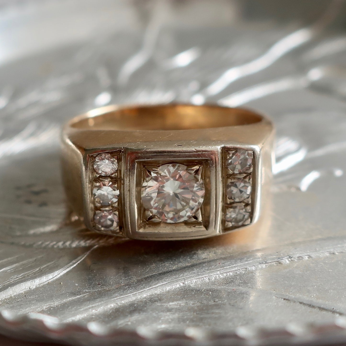 Vintage Chunky Diamond Ring