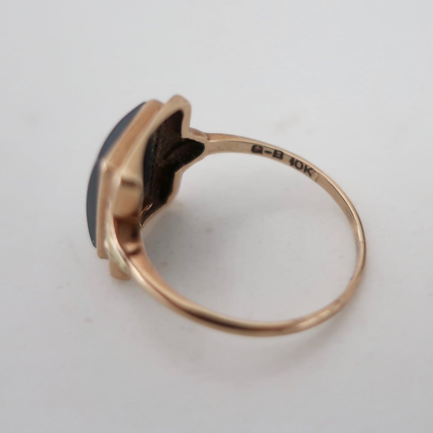 Vintage Hematite Intaglio Ring