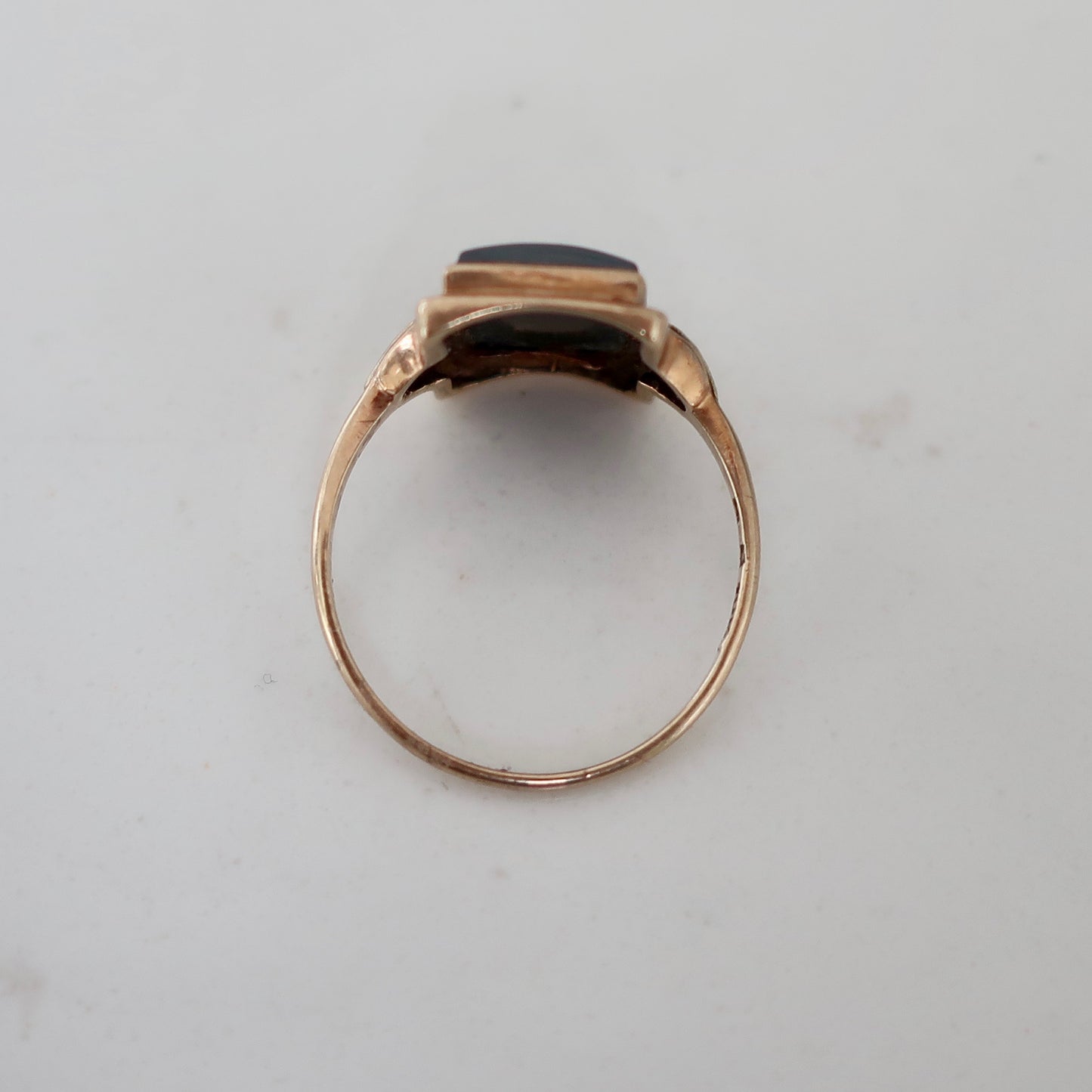Vintage Hematite Intaglio Ring