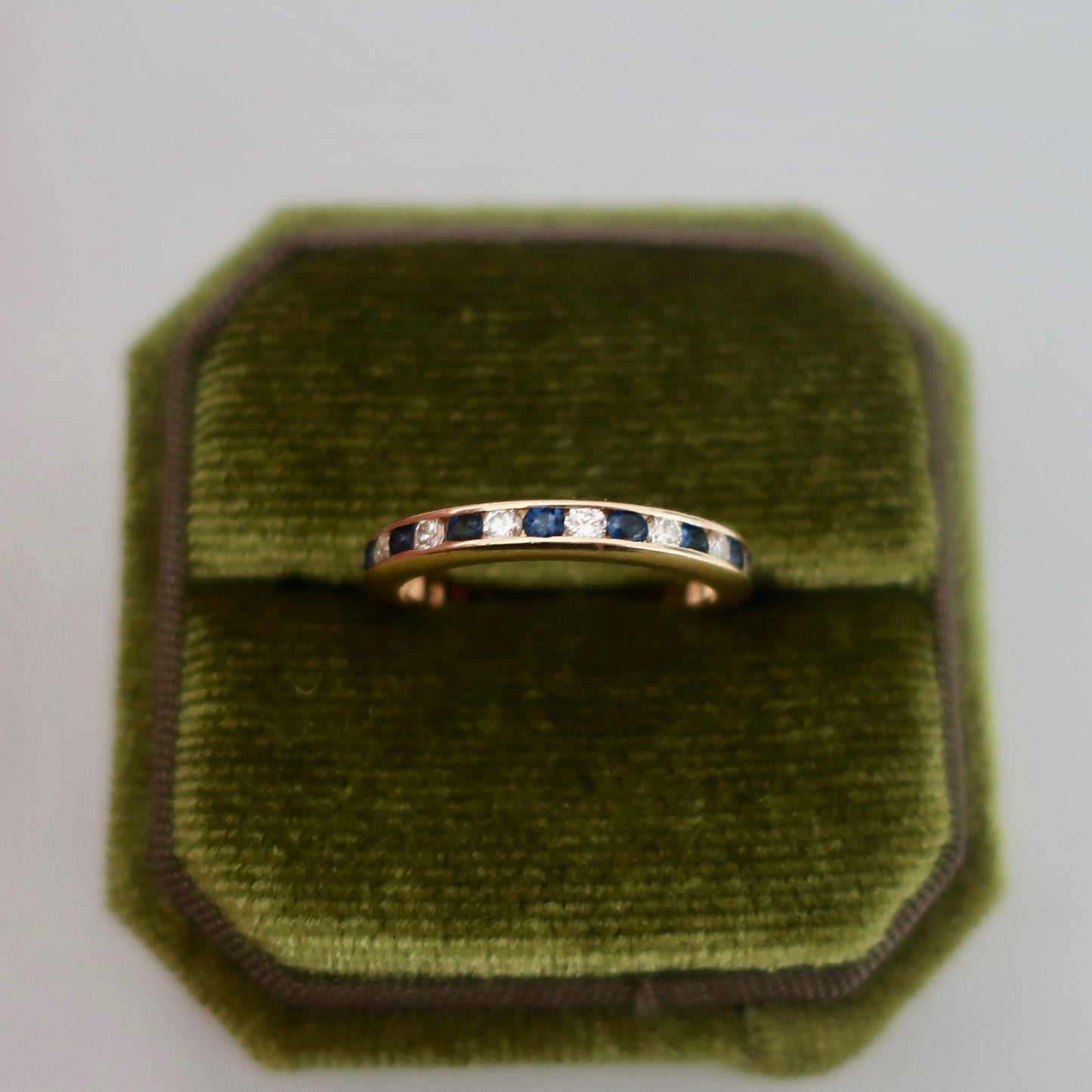 Vintage Diamond And Sapphire Eternity Ring