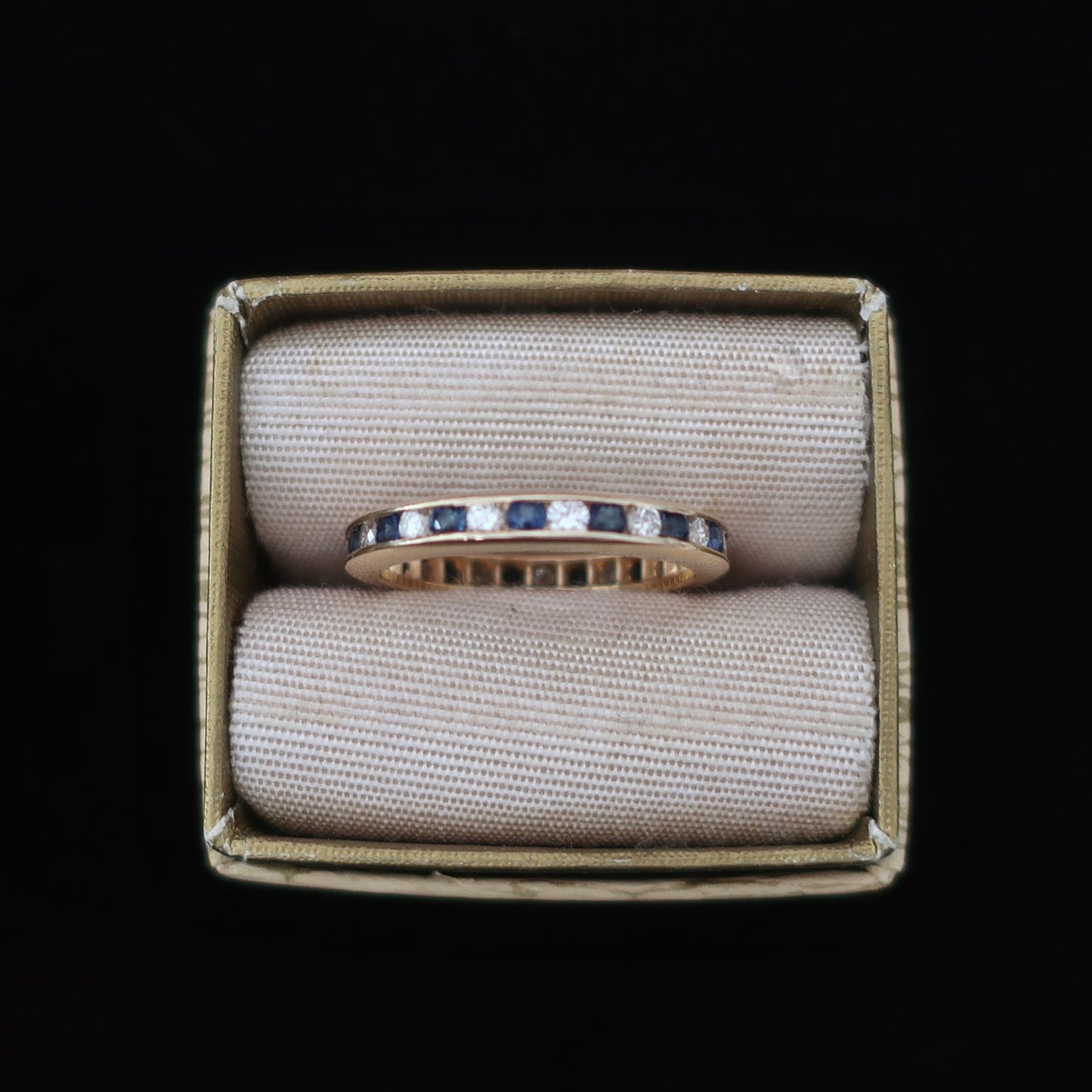 Vintage Diamond And Sapphire Eternity Ring