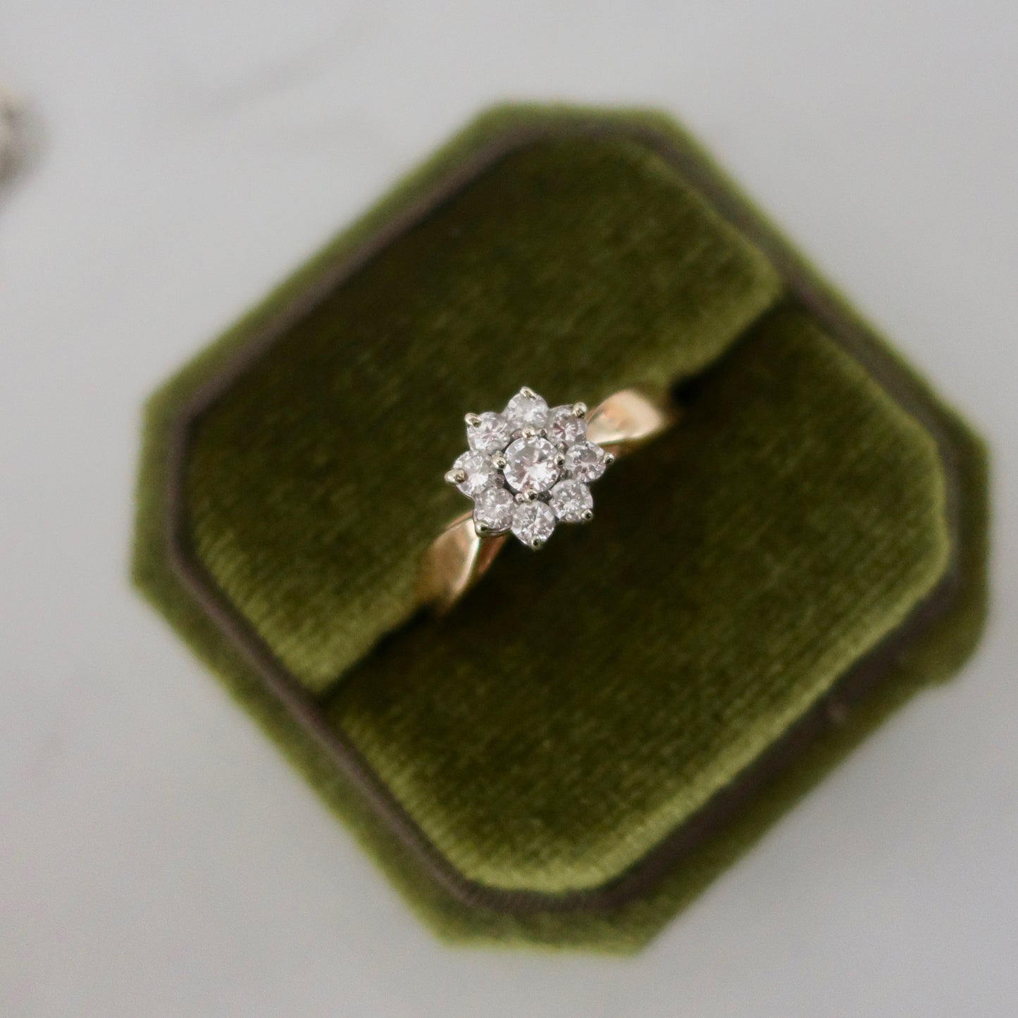 Vintage Diamond Flower Ring