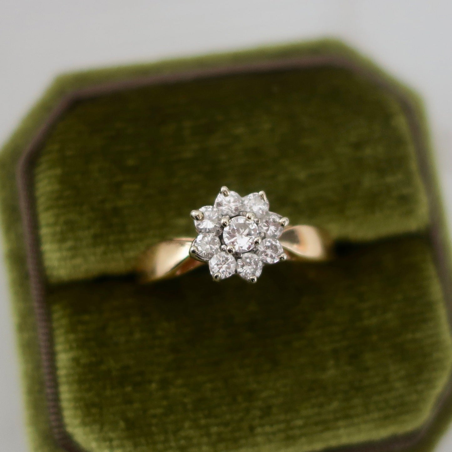 Vintage Diamond Flower Ring