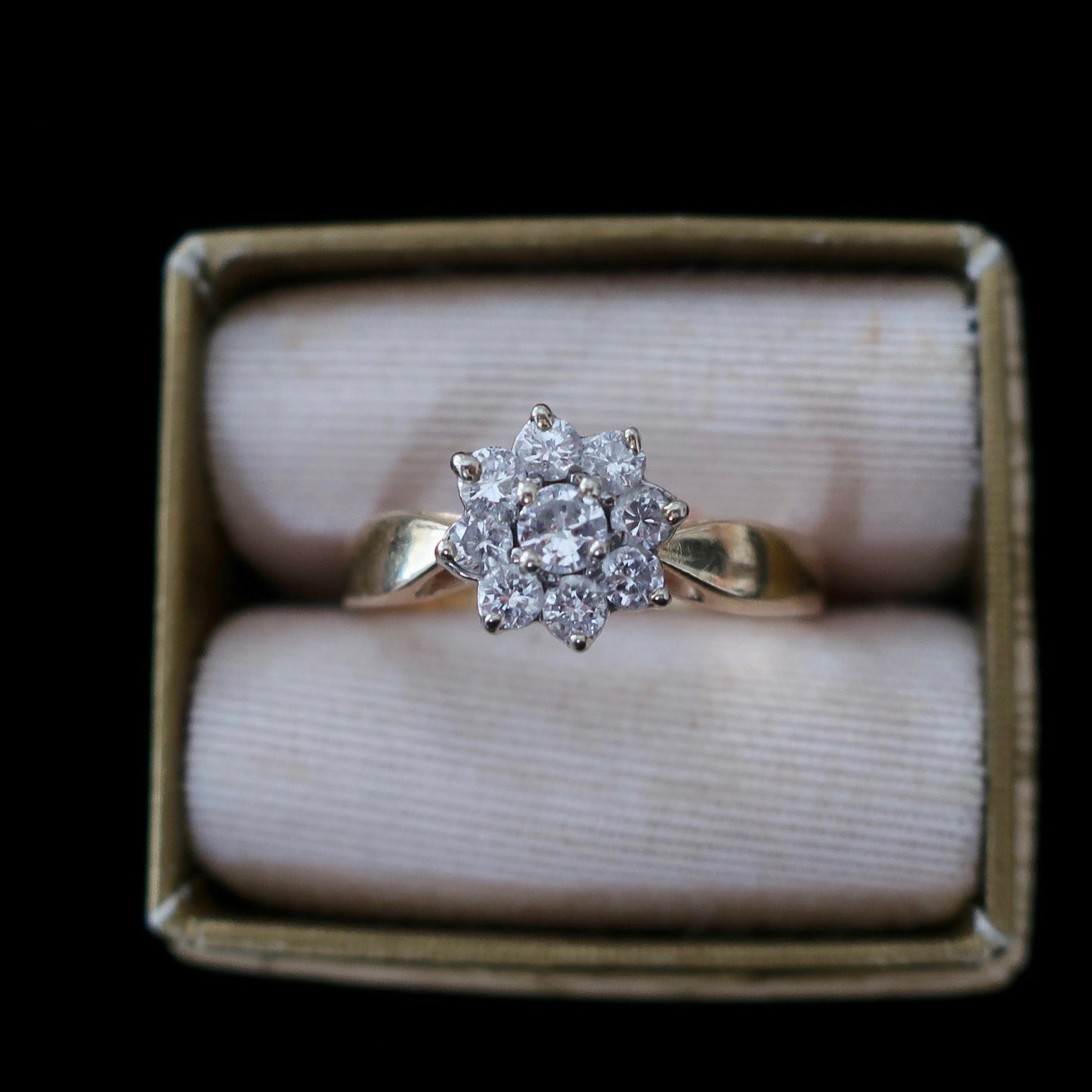 Vintage Diamond Flower Ring