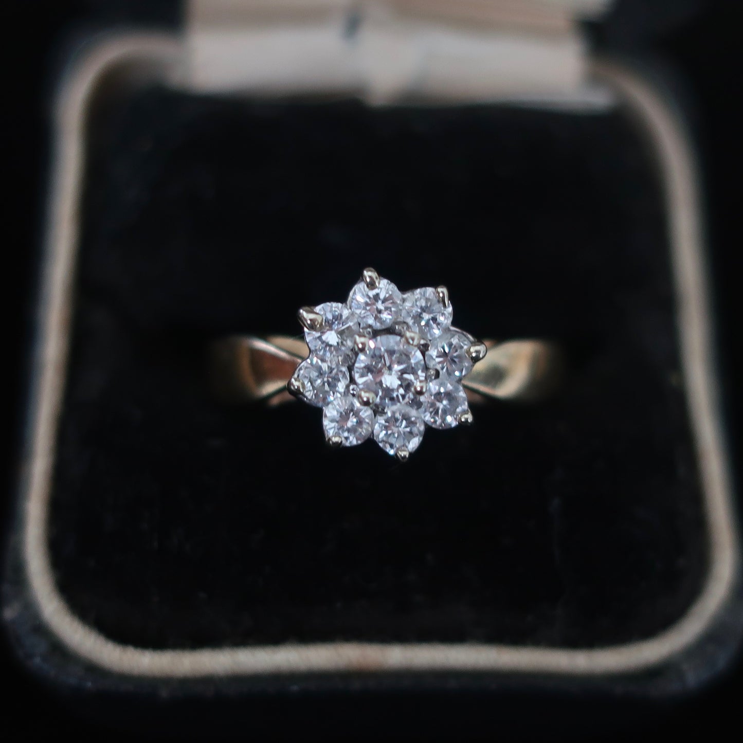Vintage Diamond Flower Ring