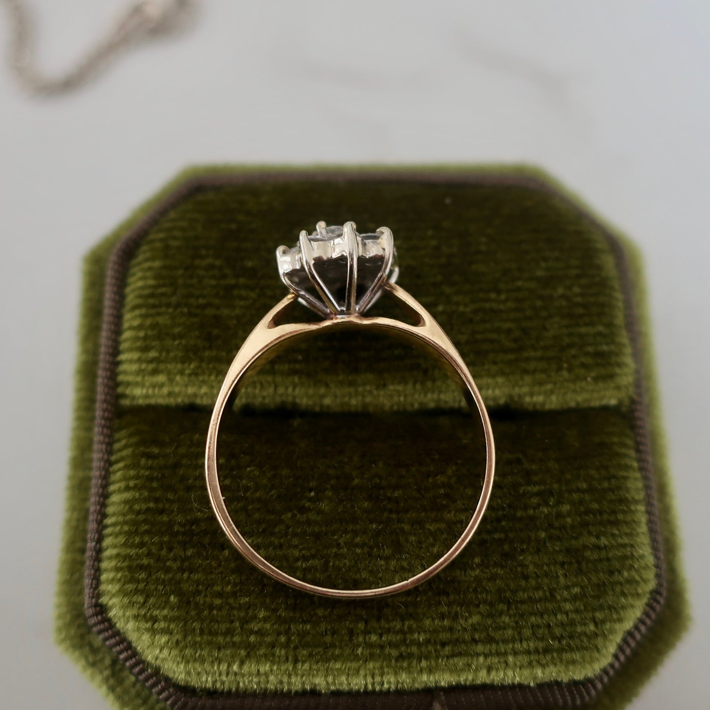 Vintage Diamond Flower Ring