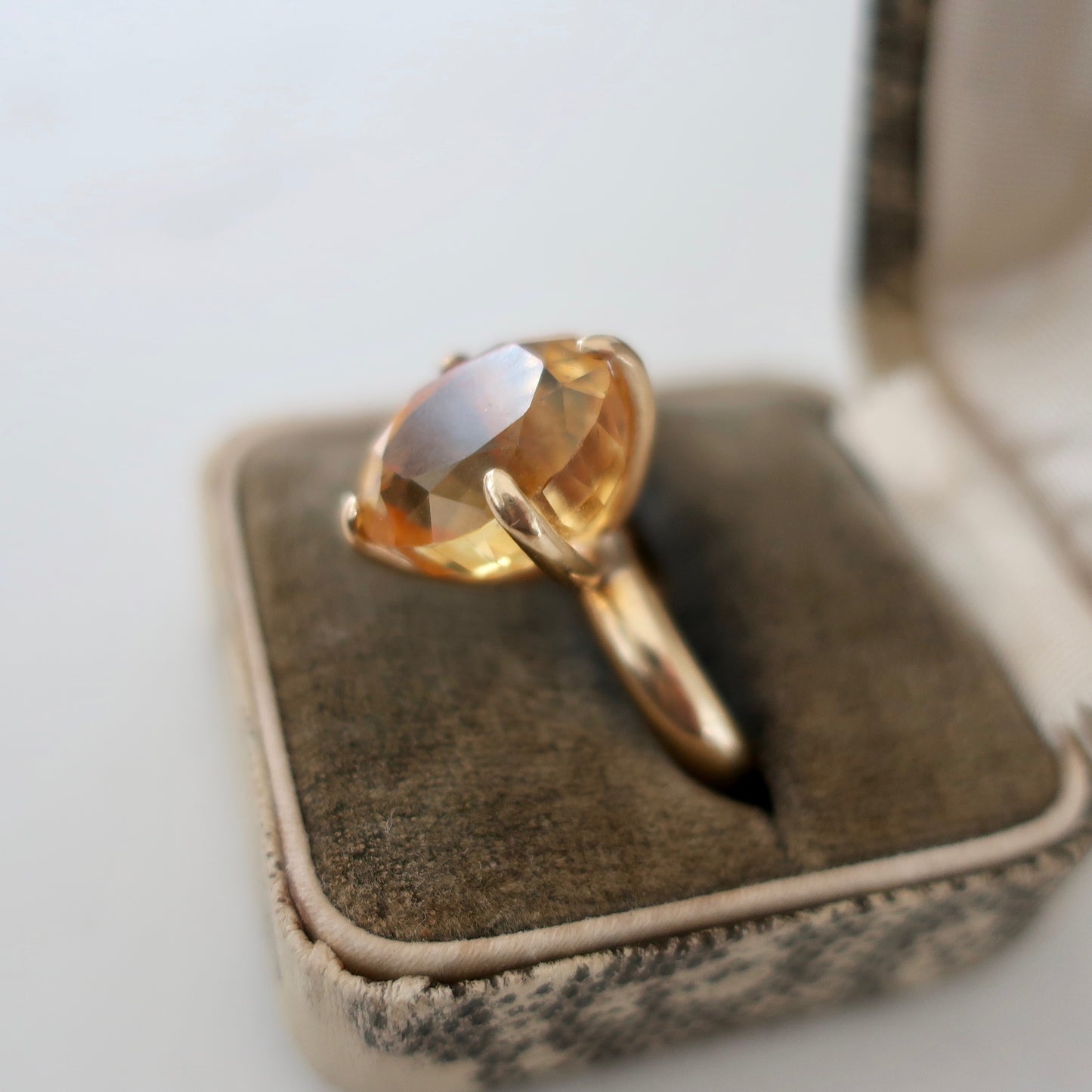 Vintage Citrine Statement Ring