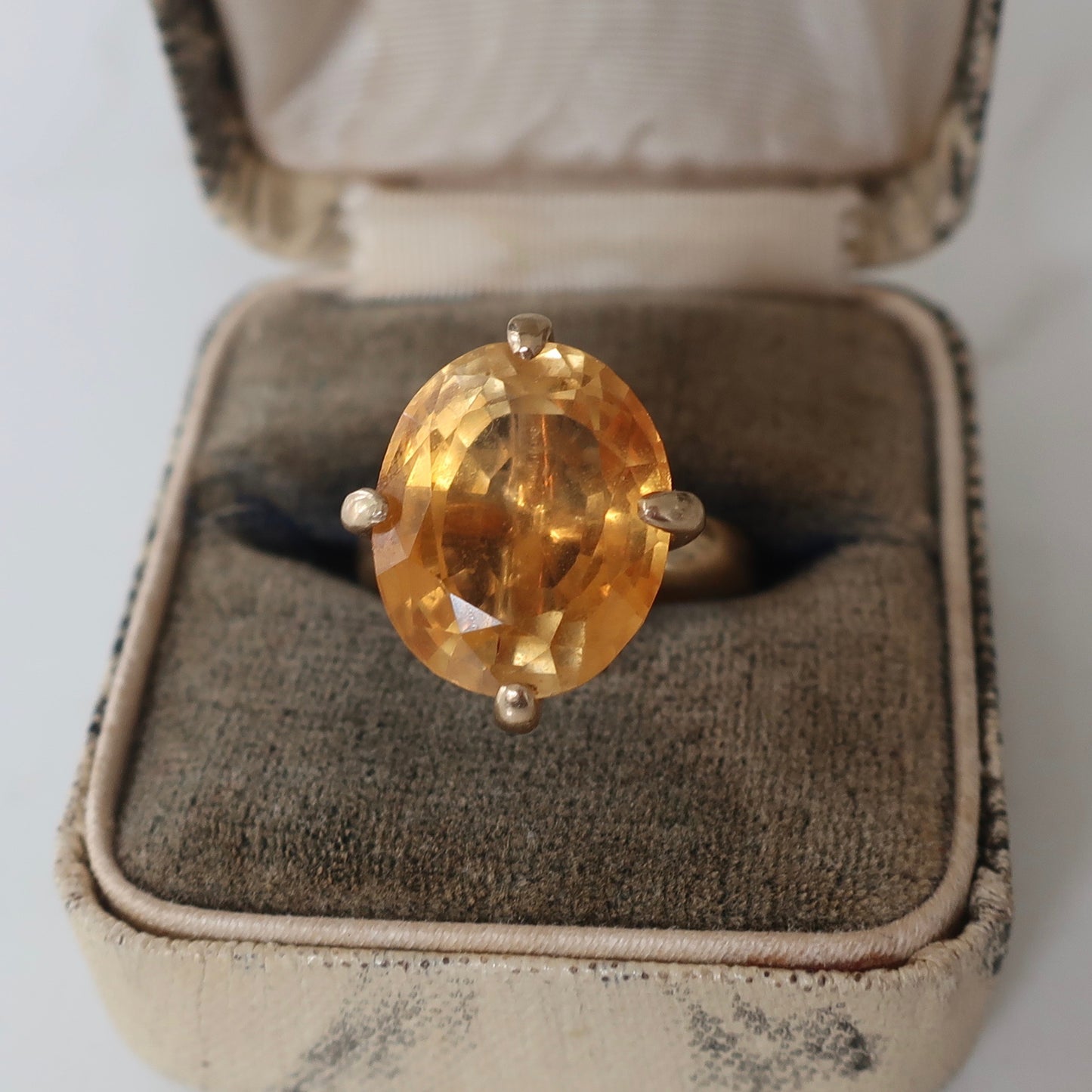 Vintage Citrine Statement Ring