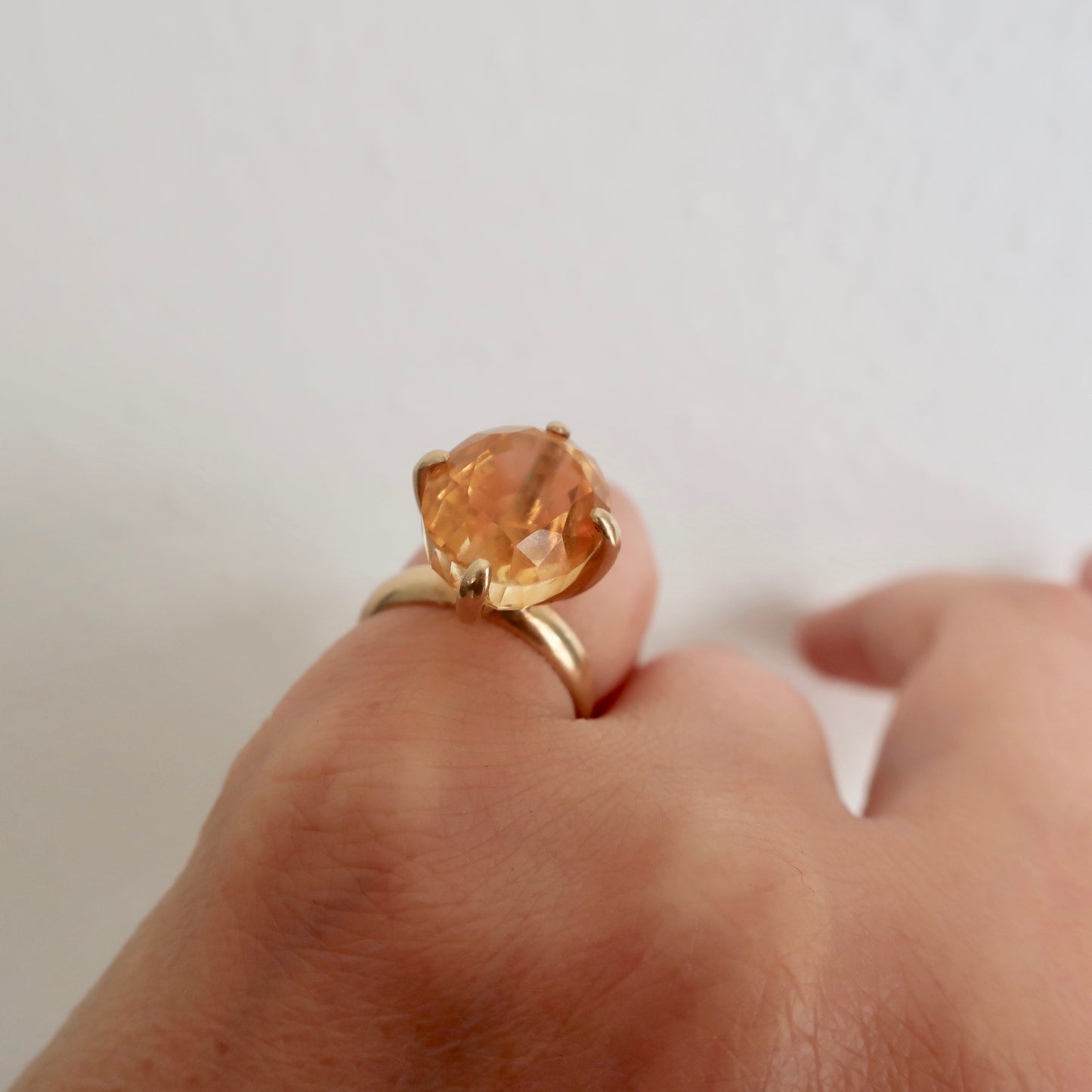 Vintage Citrine Statement Ring