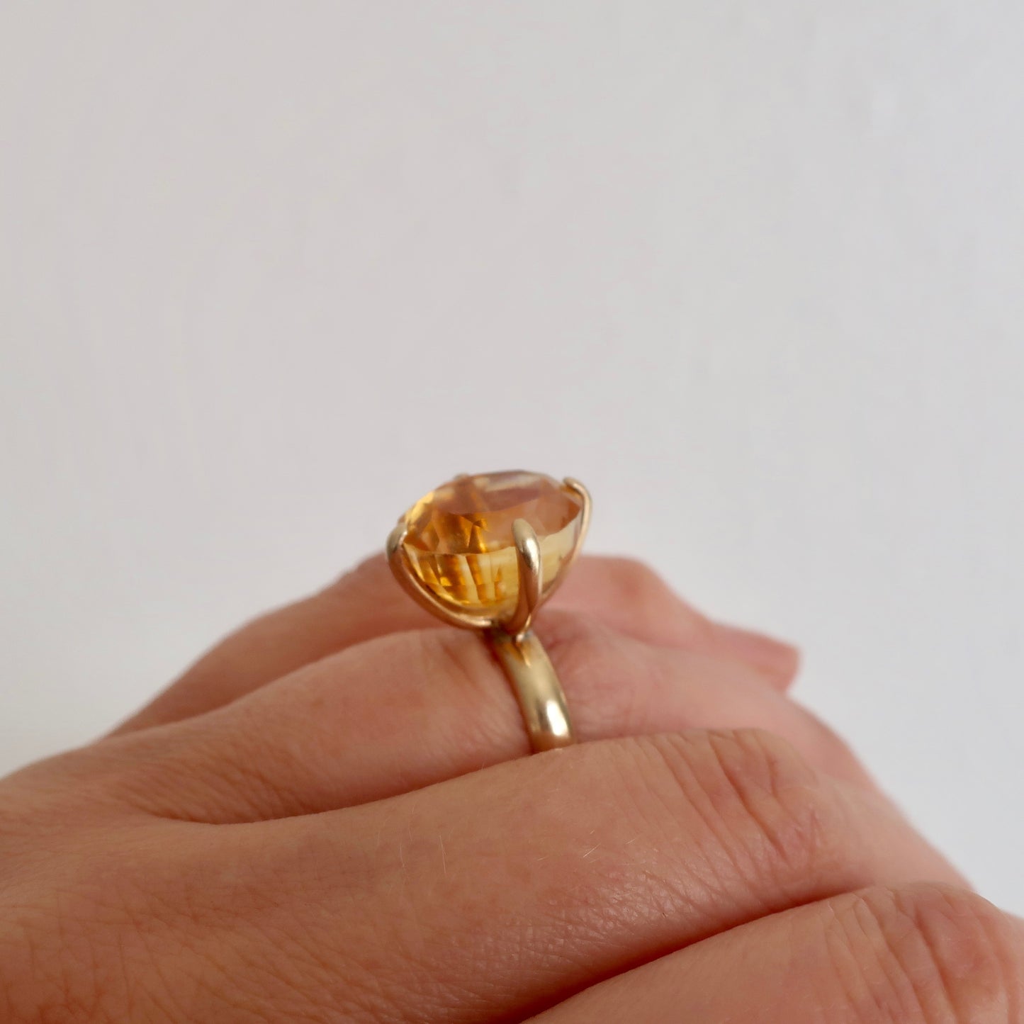 Vintage Citrine Statement Ring