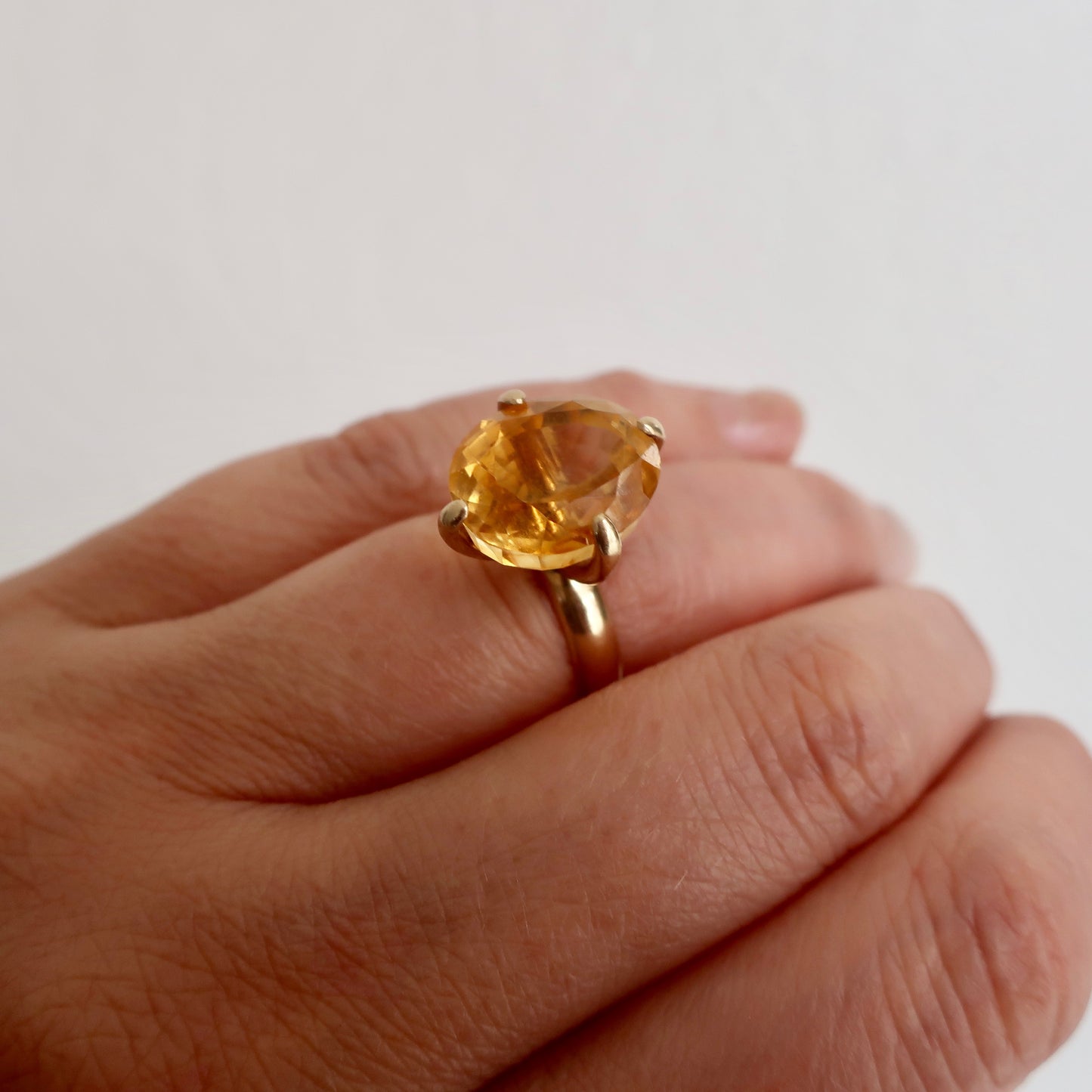 Vintage Citrine Statement Ring