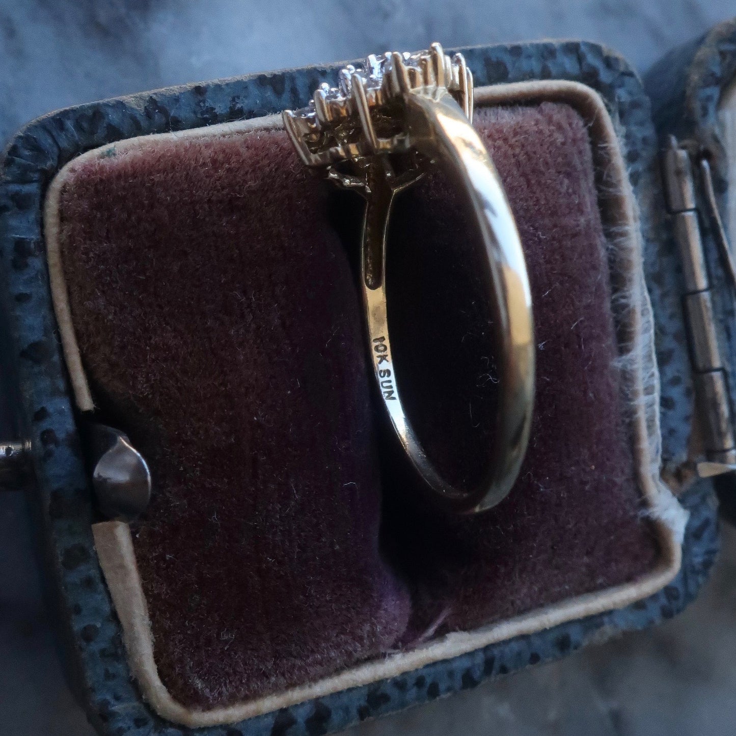 Vintage Diamond Heart Ring