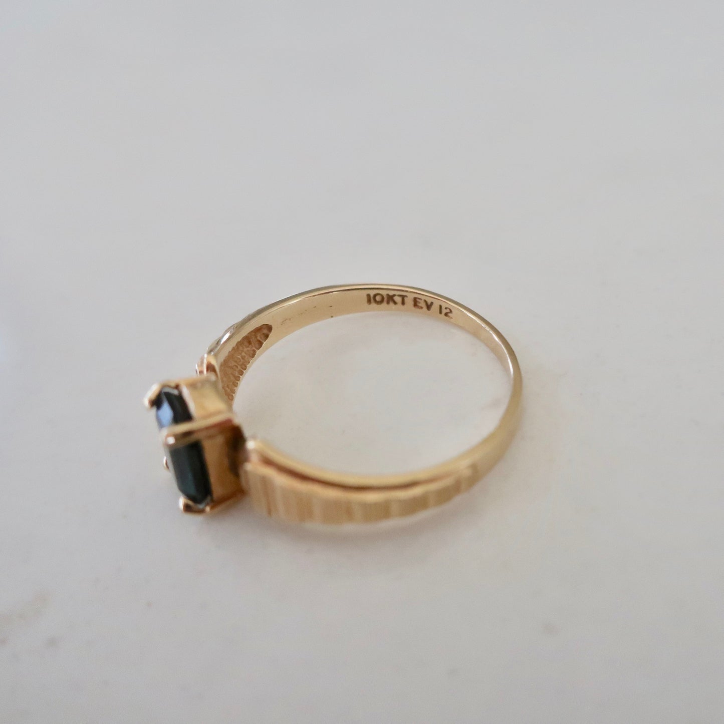 Vintage Deco Inspired Green Tourmaline Ring