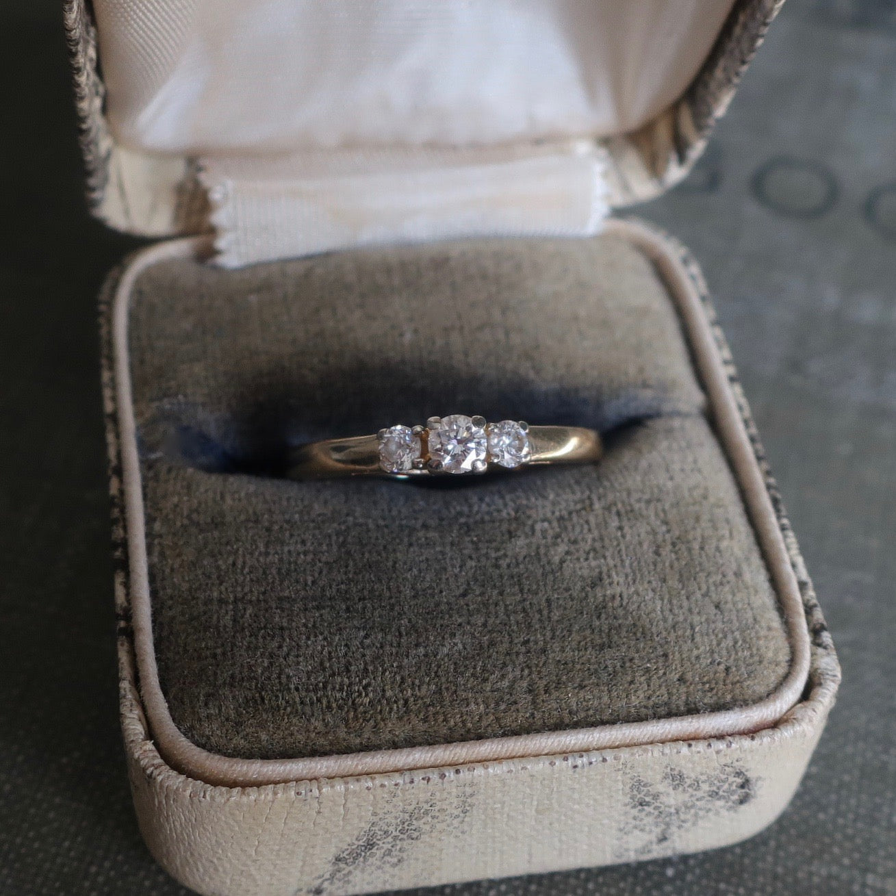 Vintage Three Stone Diamond Ring