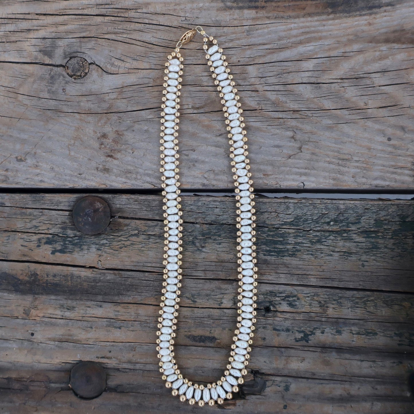 Vintage Fresh Water Pearl and 14kt Gold Necklace