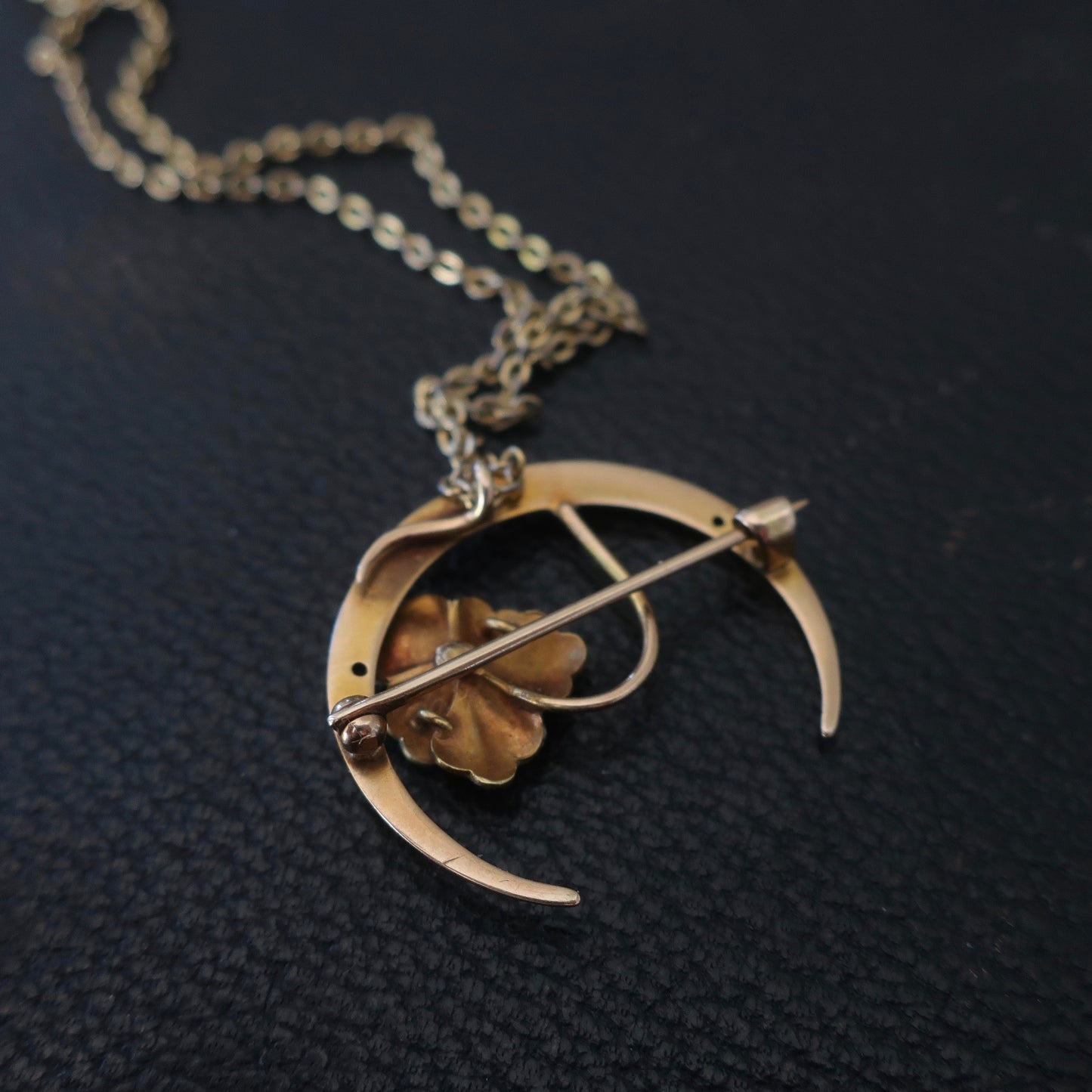 Antique Edwardian Moon Pendant