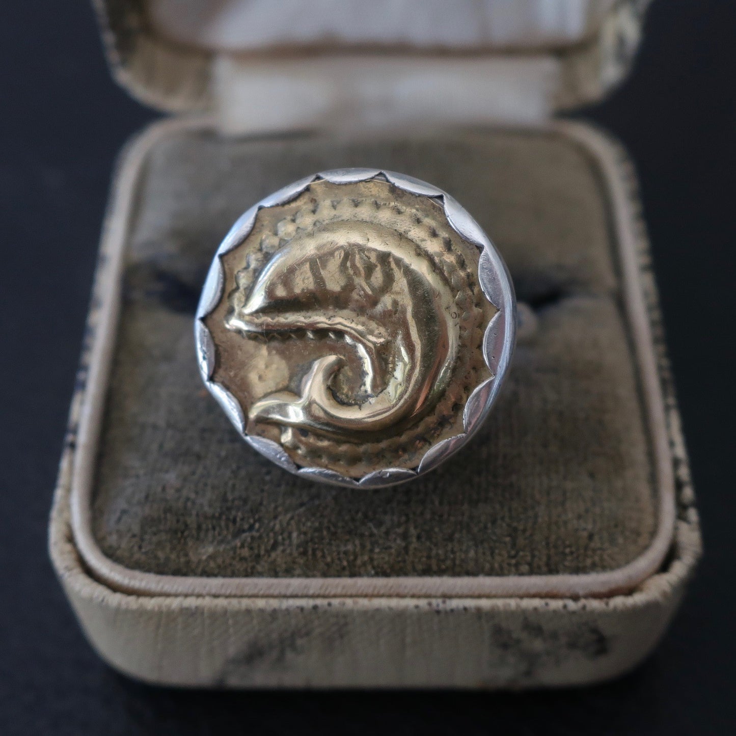 Custom Sterling Vintage Fish Ring