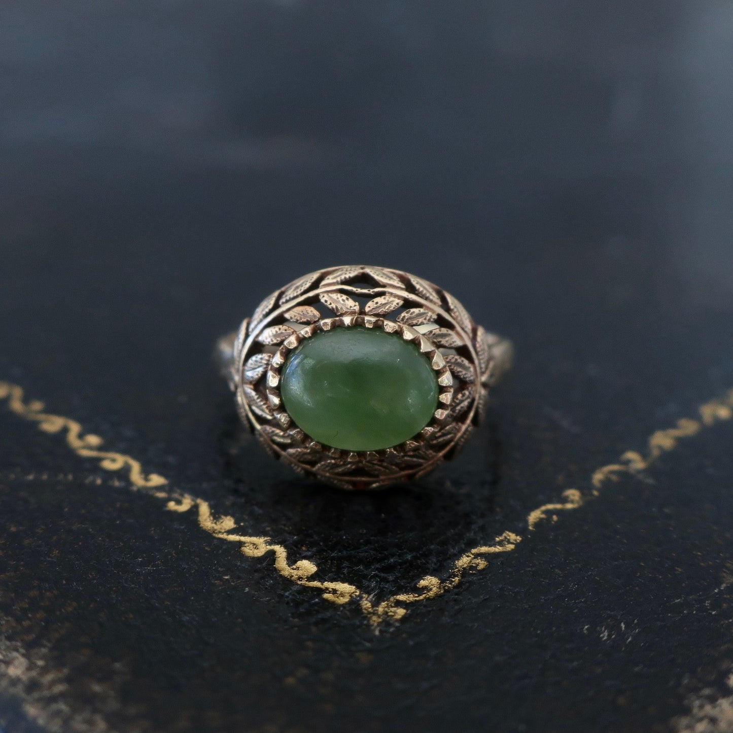 Vintage Jade Statement Ring
