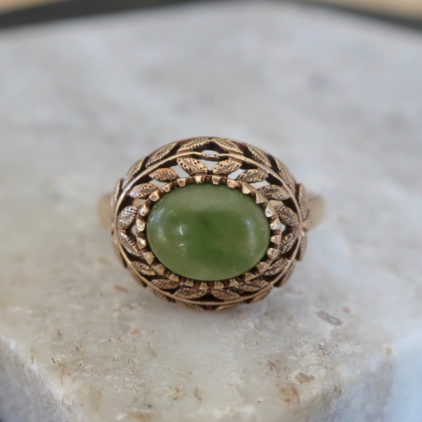 Vintage Jade Statement Ring