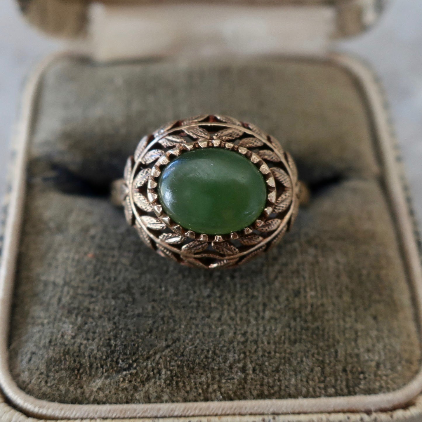 Vintage Jade Statement Ring