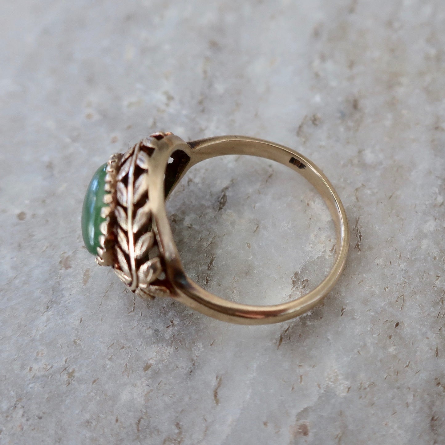 Vintage Jade Statement Ring