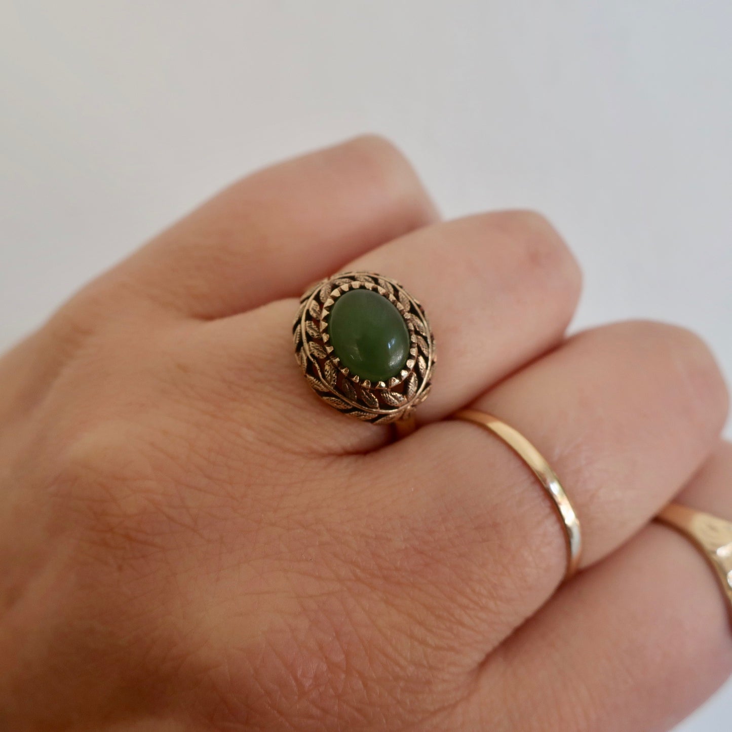Vintage Jade Statement Ring