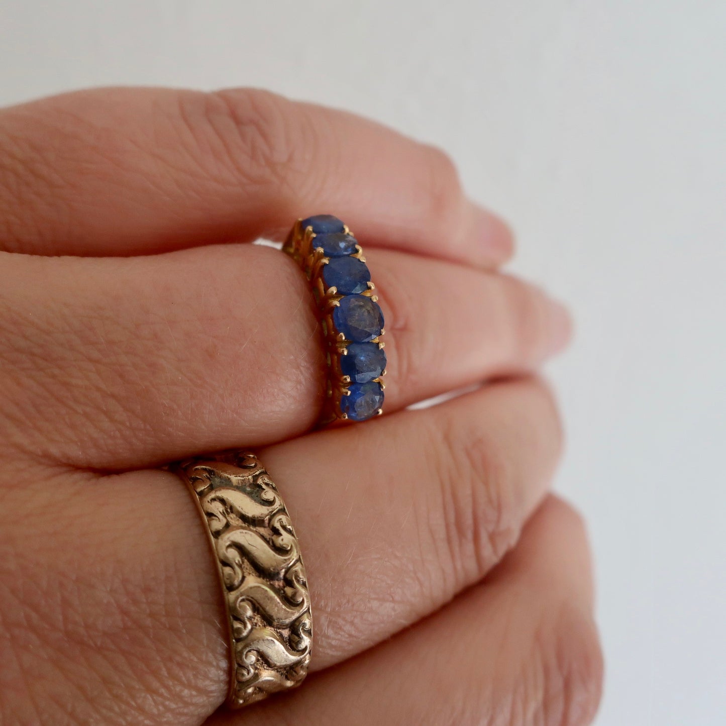 Vintage 24kt Sapphire Band