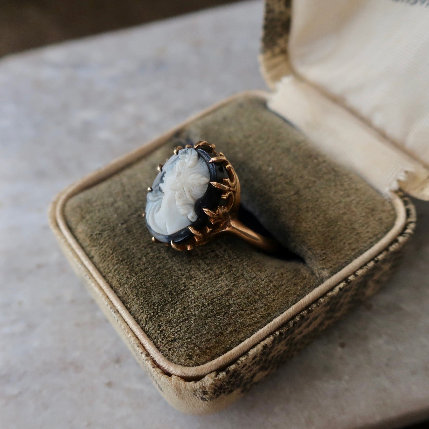 Antique Edwardian Hard Stone Cameo