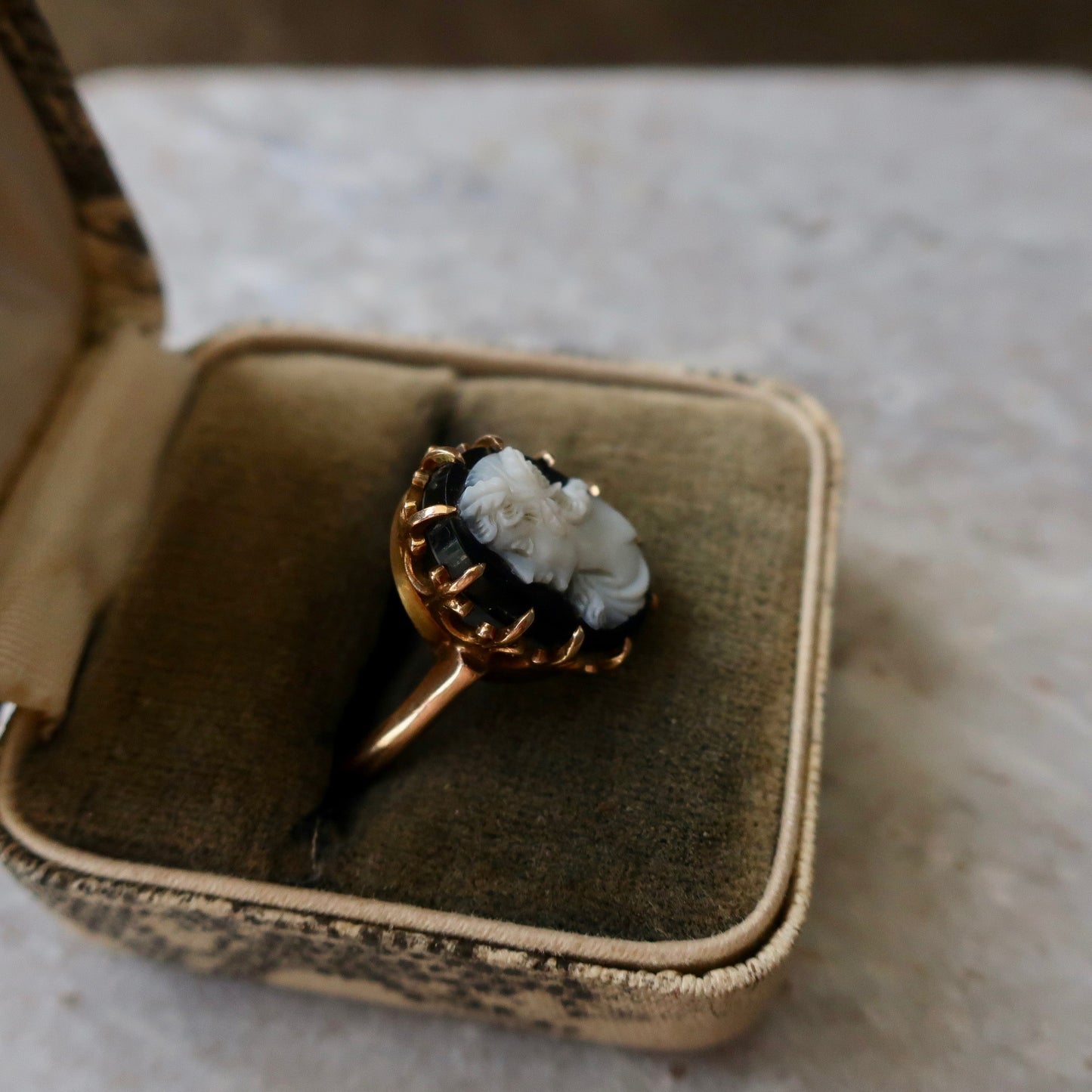 Antique Edwardian Hard Stone Cameo