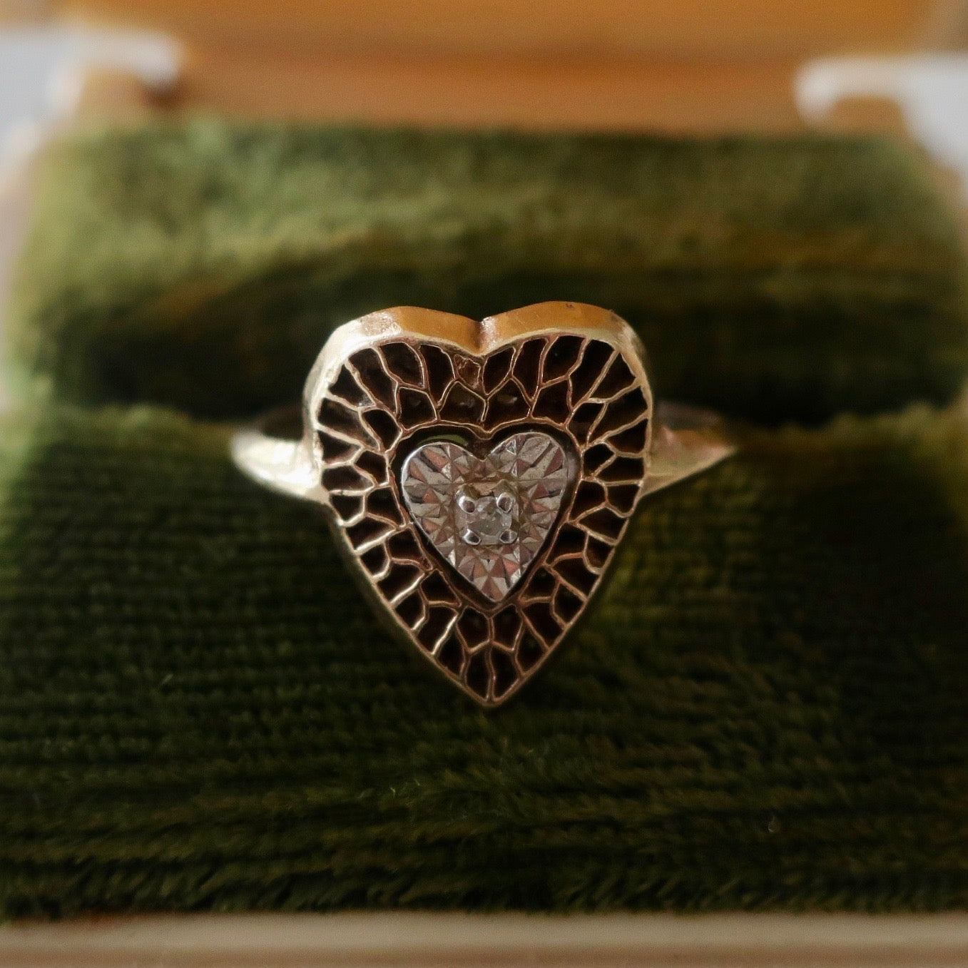 Vintage 14kt Heart Ring