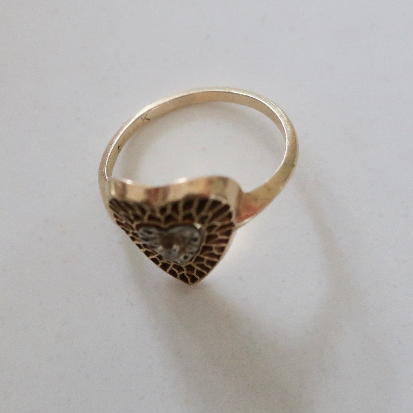 Vintage 14kt Heart Ring