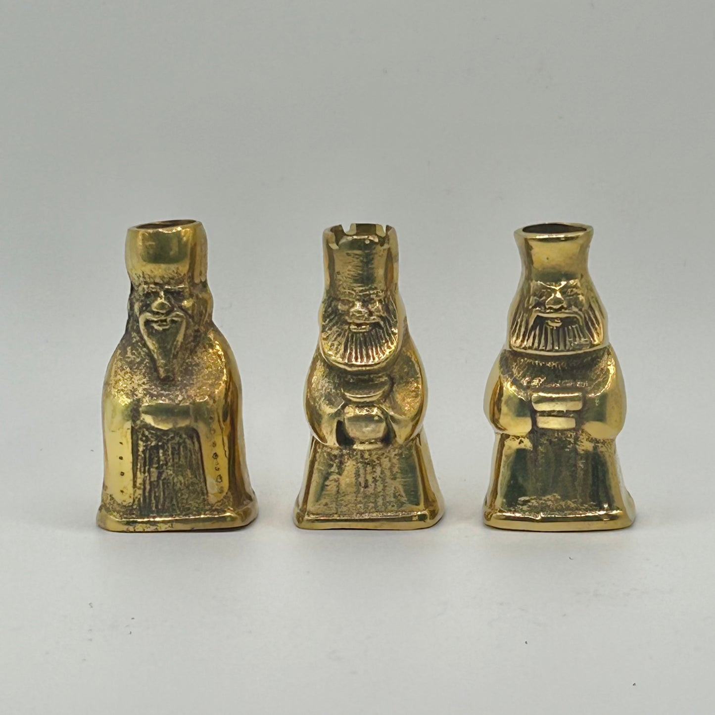 Brass Figural Wisemen Candle Holders